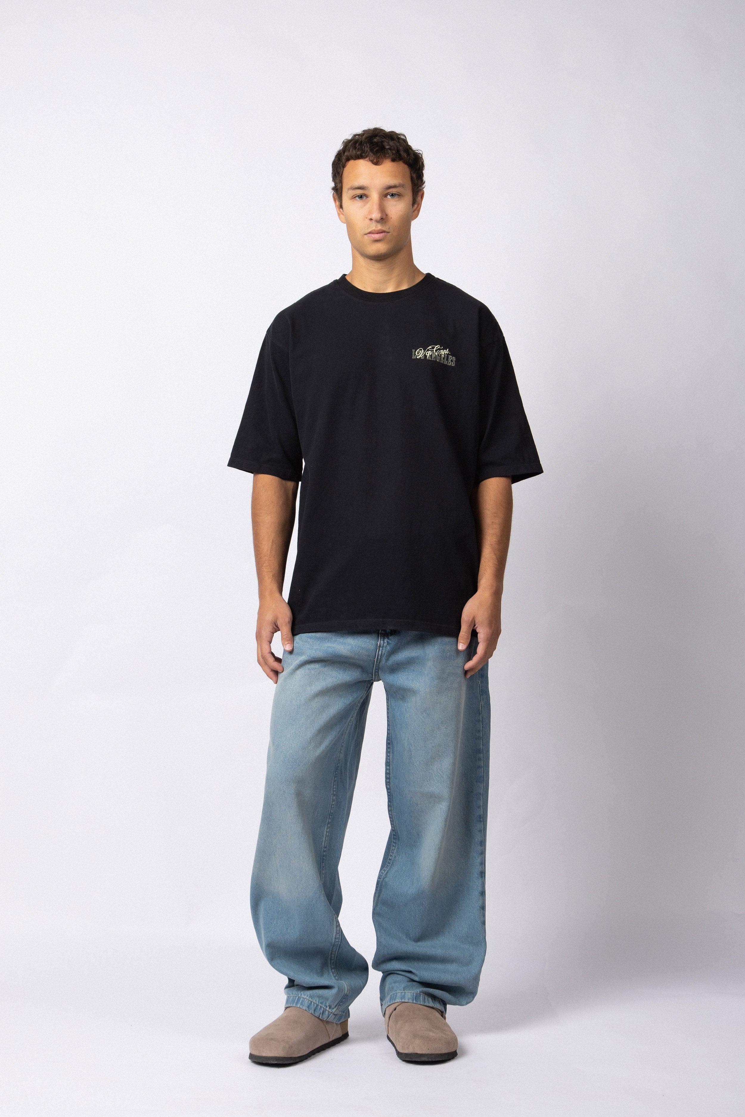 Remera Over Rhy Angeles Negra