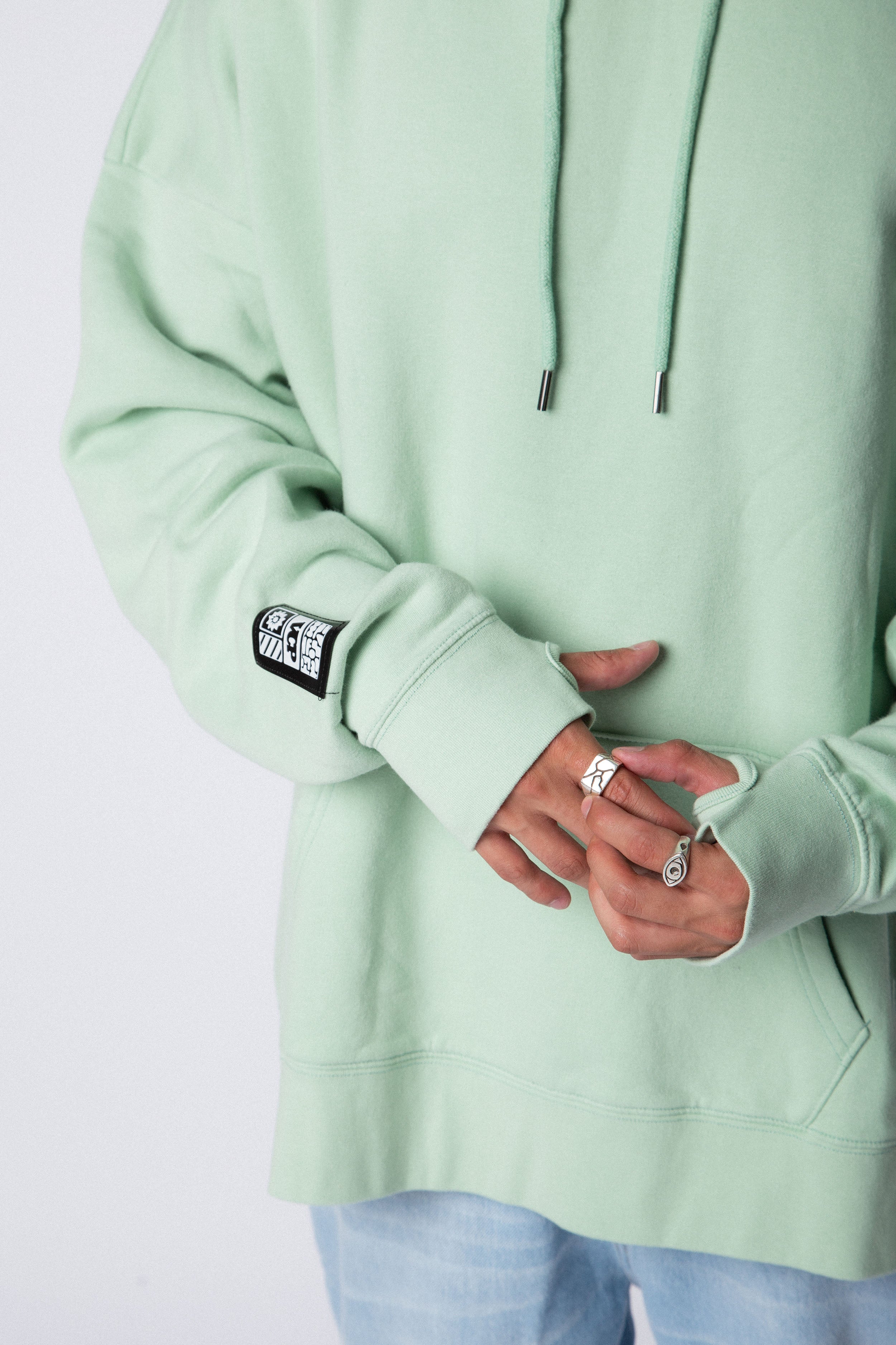 Buzo Canguro Over Regh Aqua