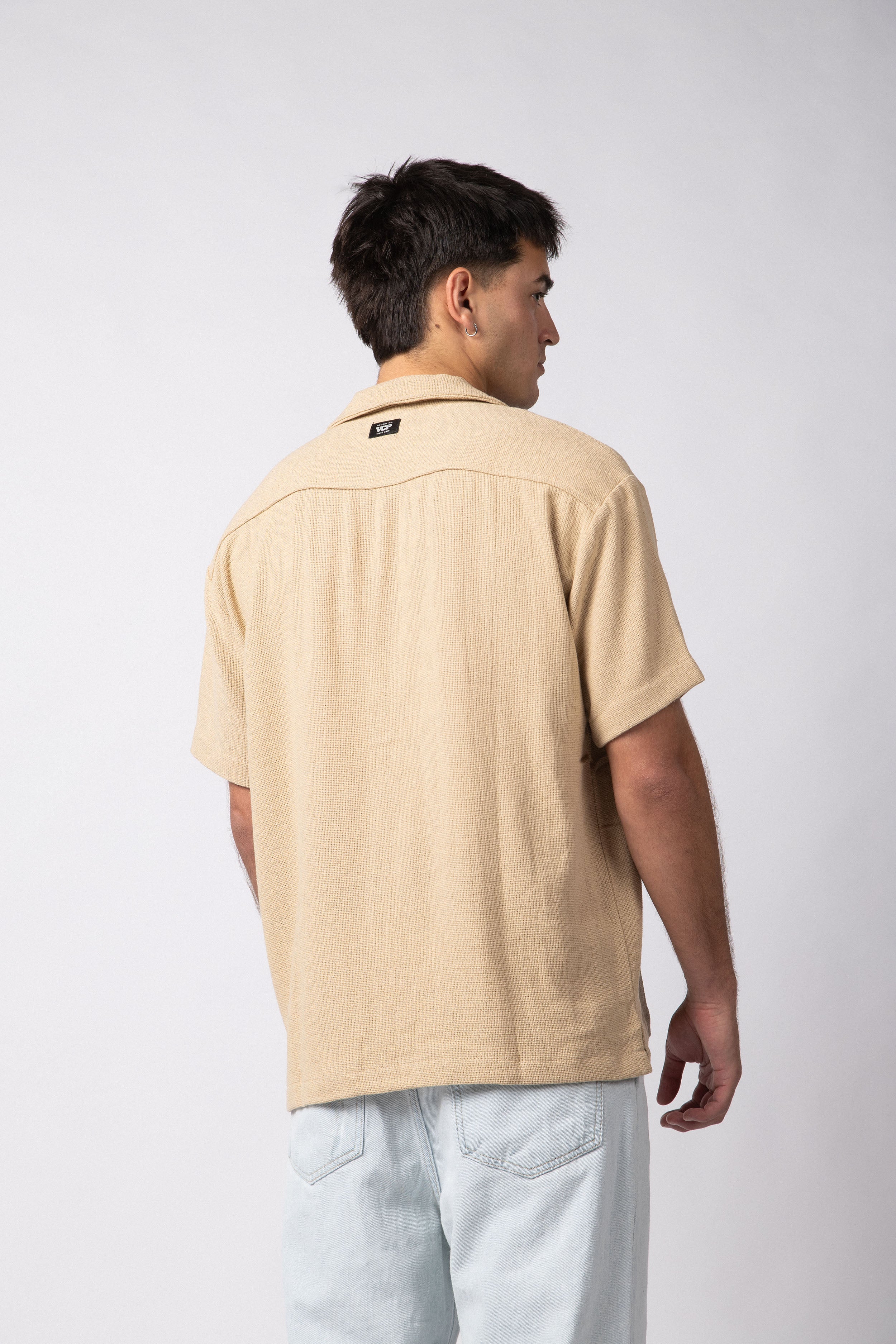 Camisa Manga Corta Lino Mont Arena