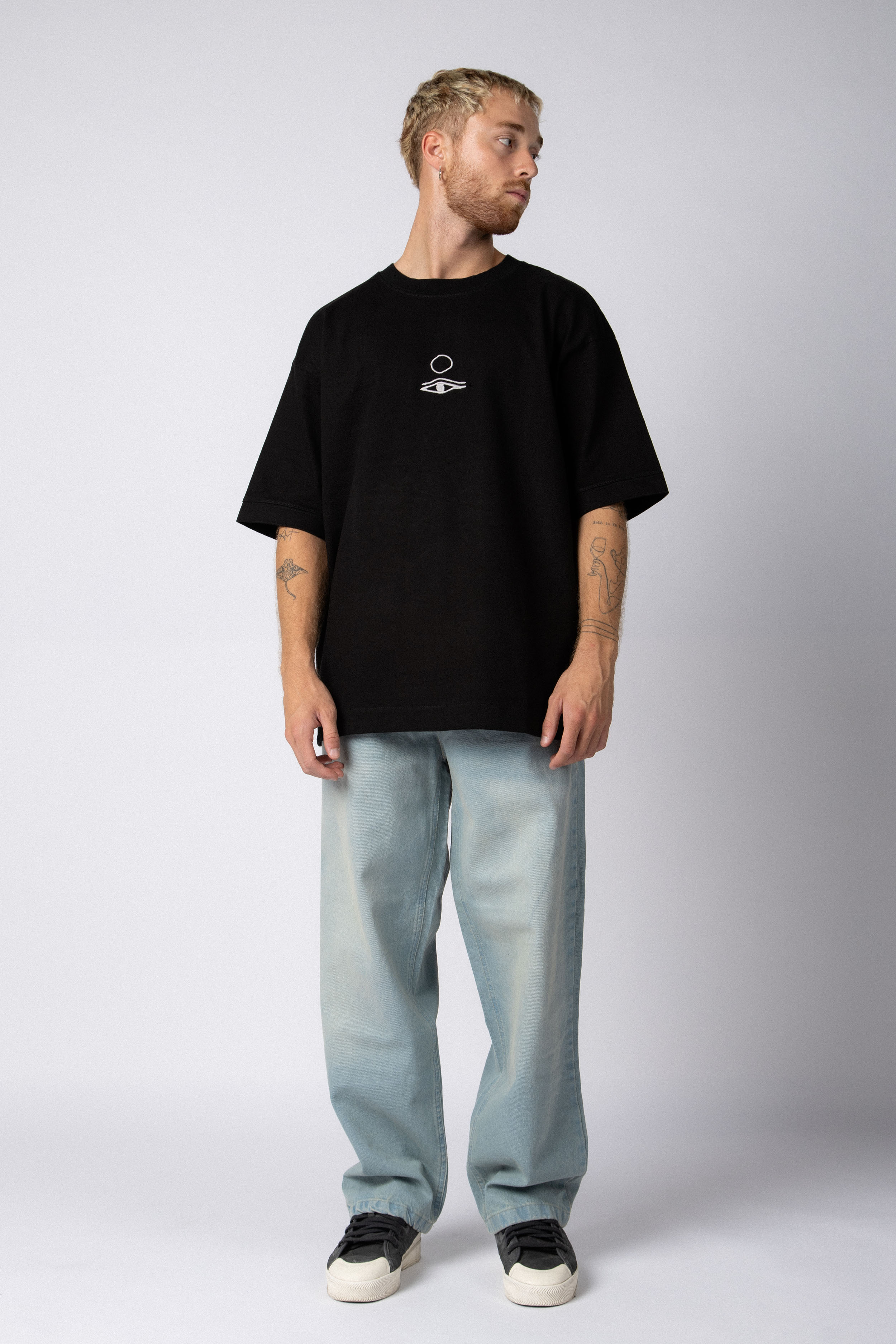 Remera Over GR Asana Negra