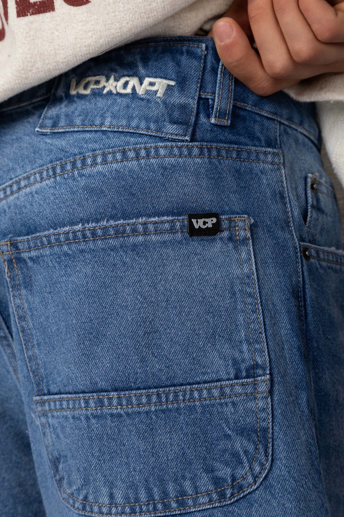 Bermuda Jean Baggy Draw Azul