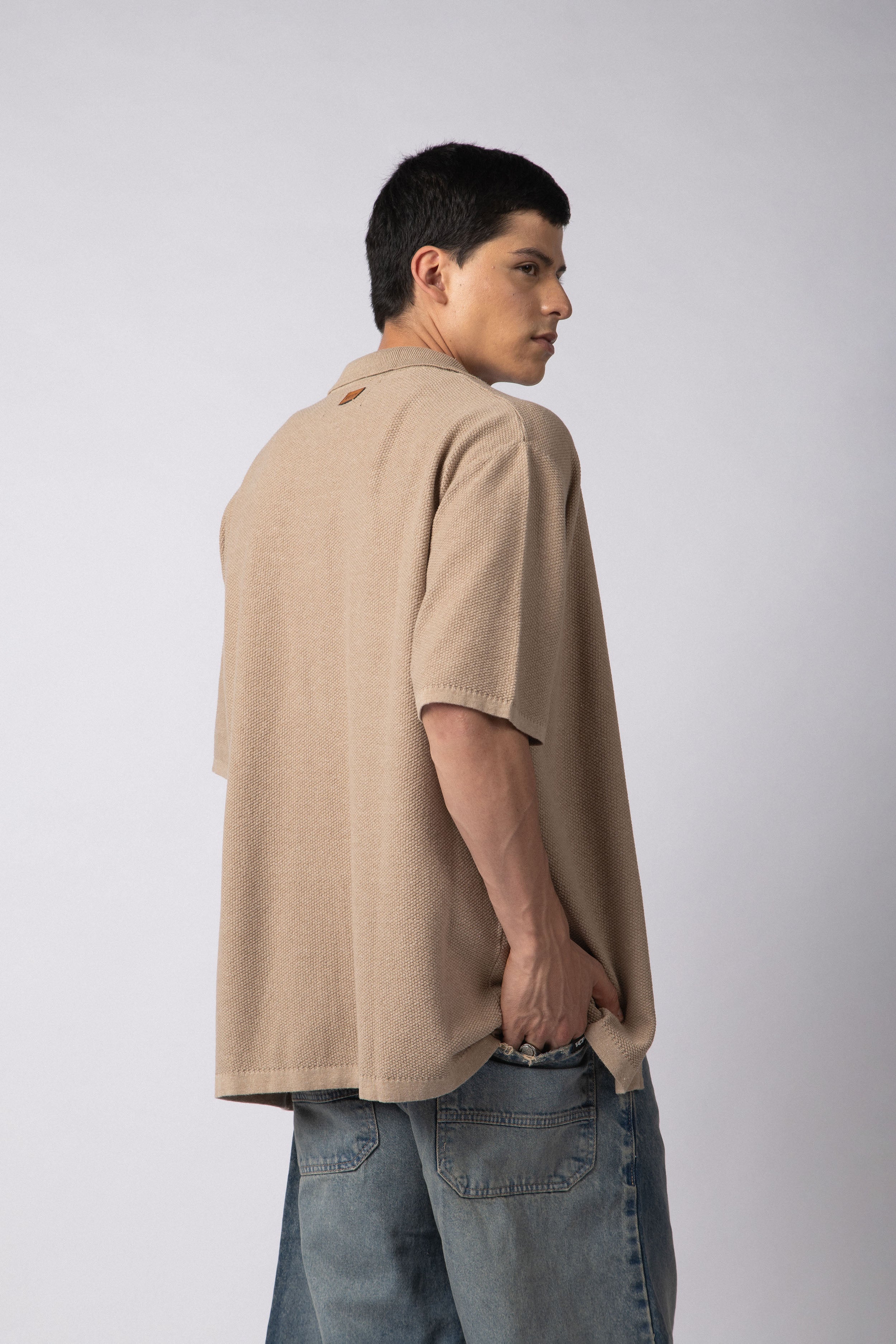 Chomba Tejida Rover Beige (c/ cierre)