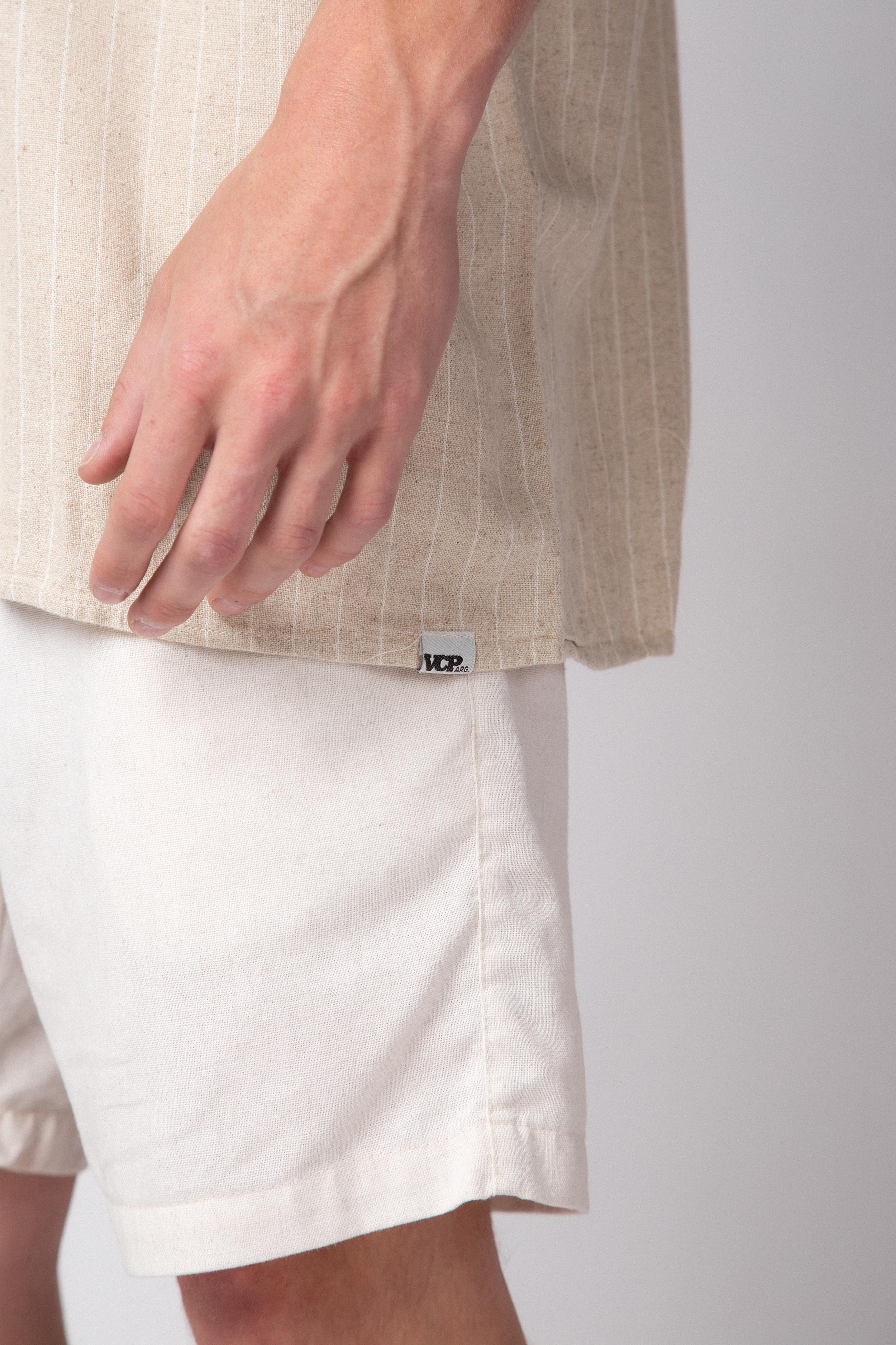 Camisa Manga Corta Noren Beige