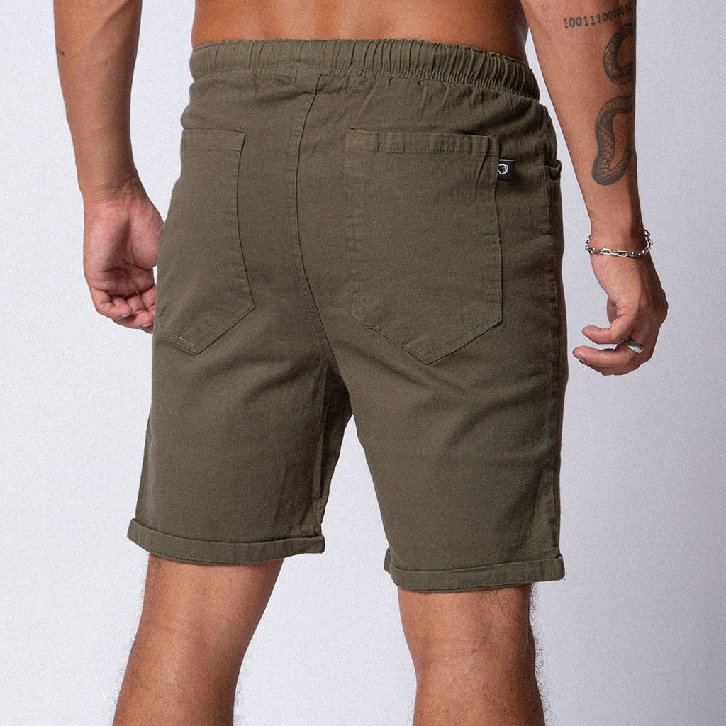 Bermuda Jogger Gabardina Militar