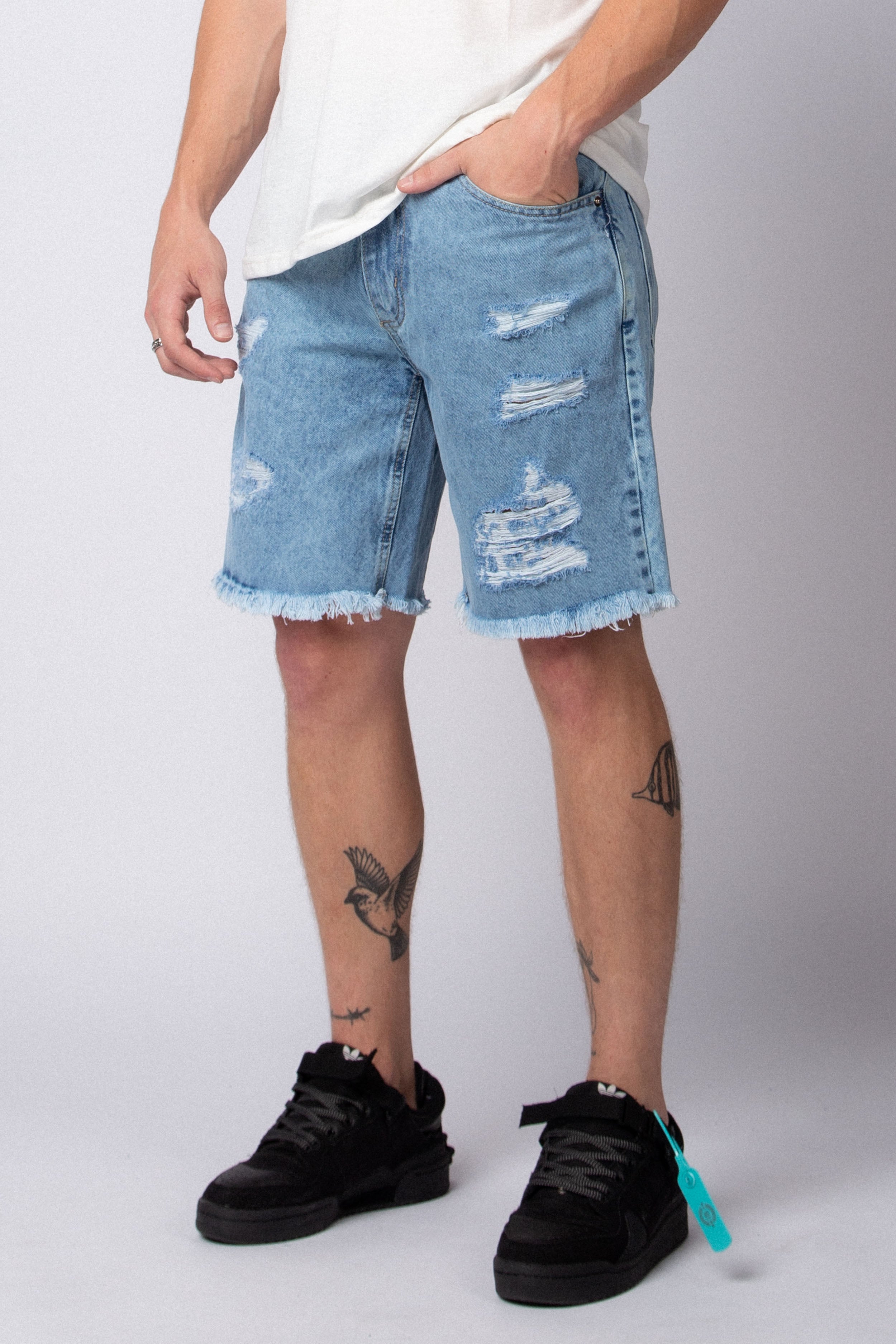 Bermuda Jean Corey Scratched Snow Celeste