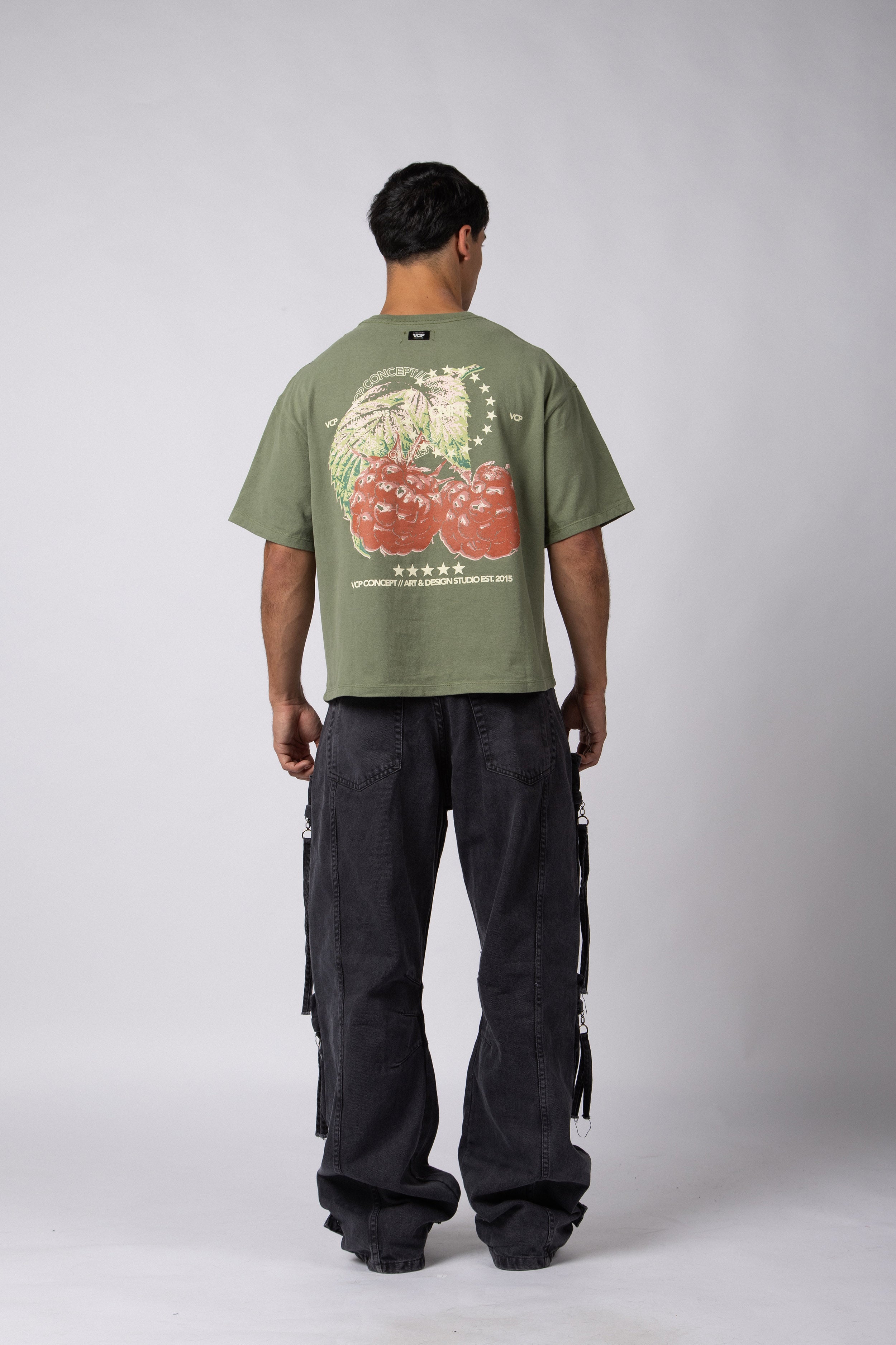 Remera Boxy Berry Militar