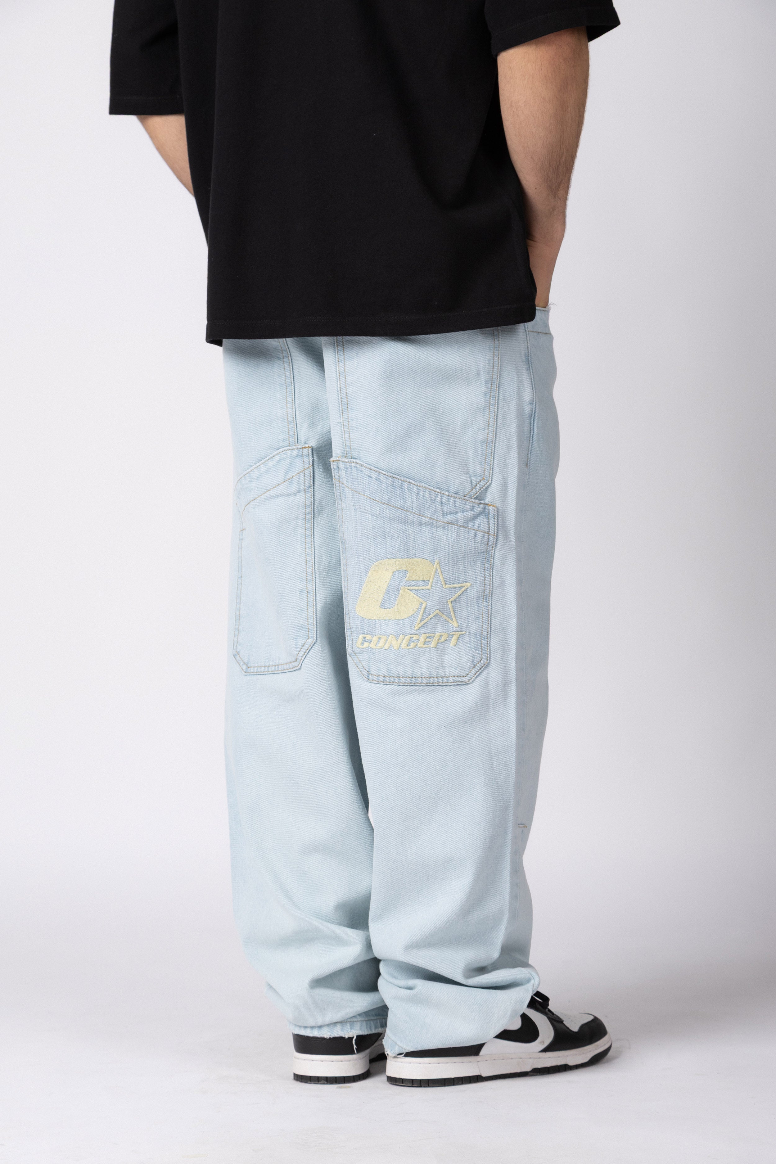 Jean Baggy Frox Bicolor Blue