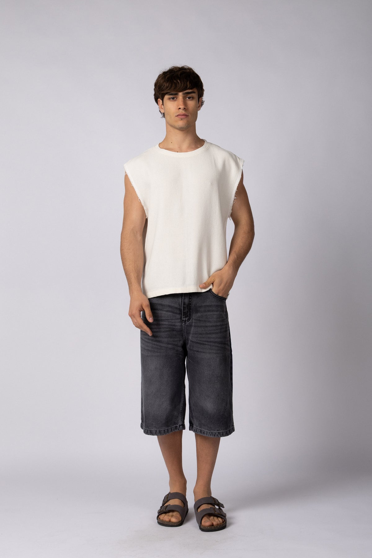 Musculosa Sudadera Tejida Dandy Blanca