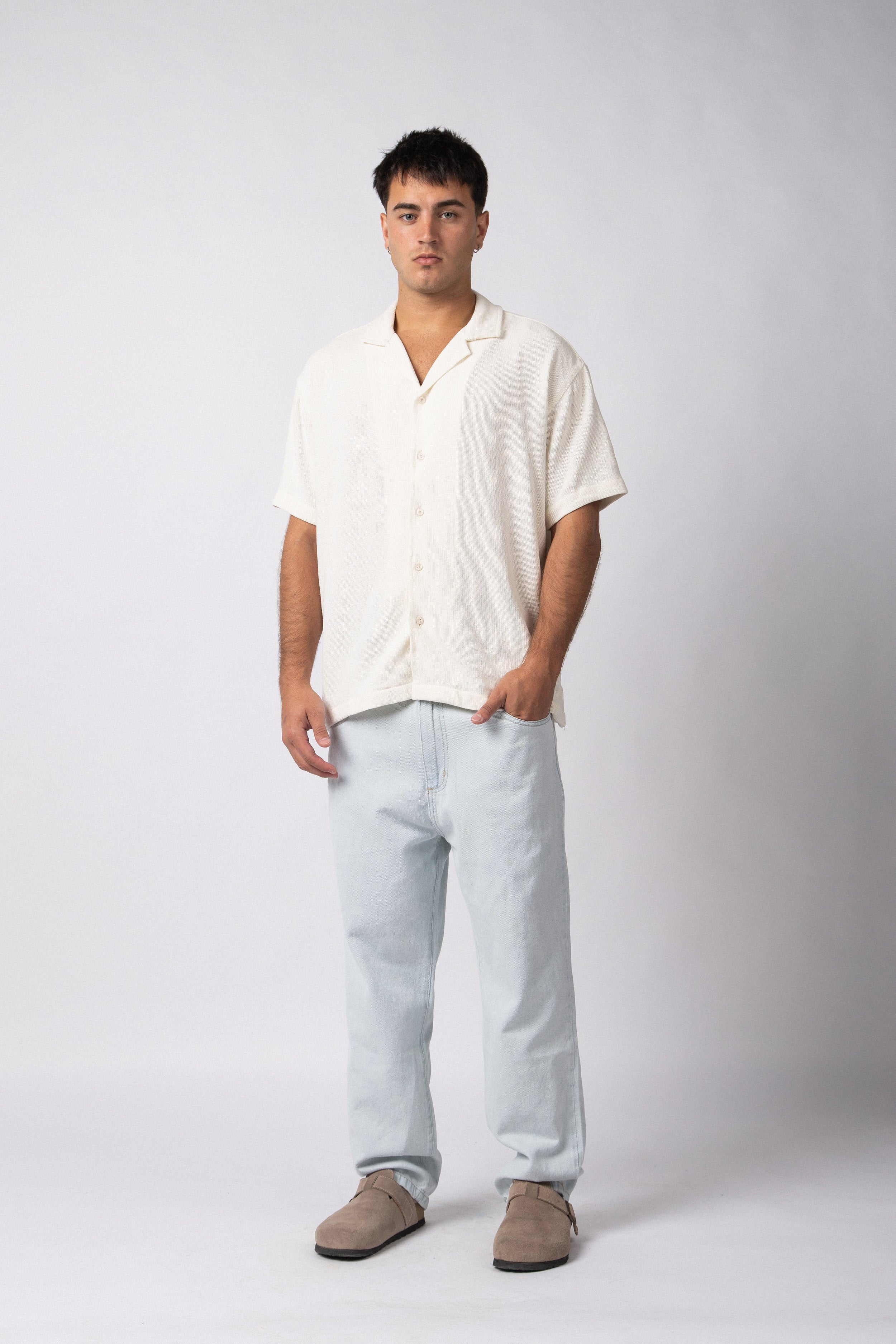 Camisa Manga Corta Lino Mont Blanca