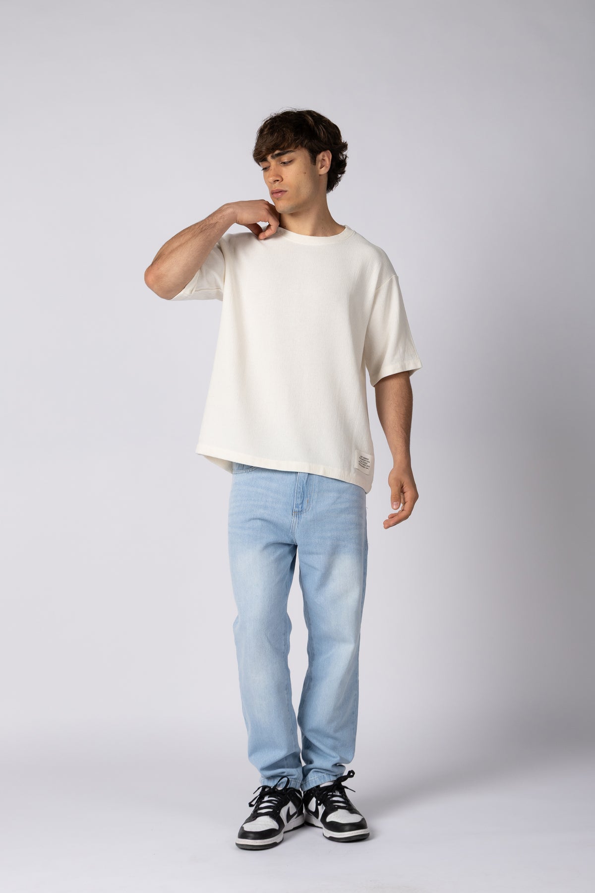 Remera Over Lino Rivo Blanca