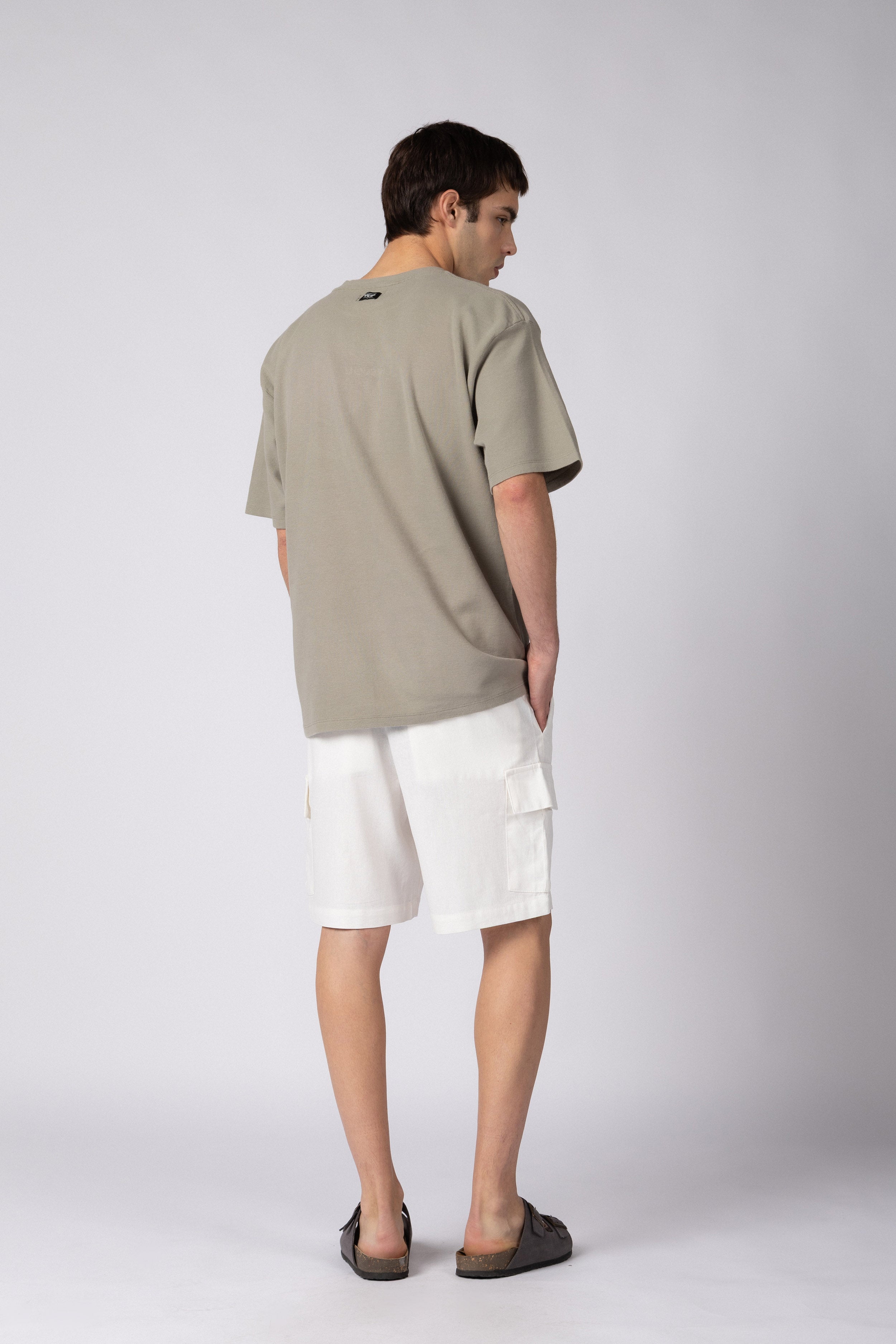 Bermuda Lino Cargo Zuma Blanca