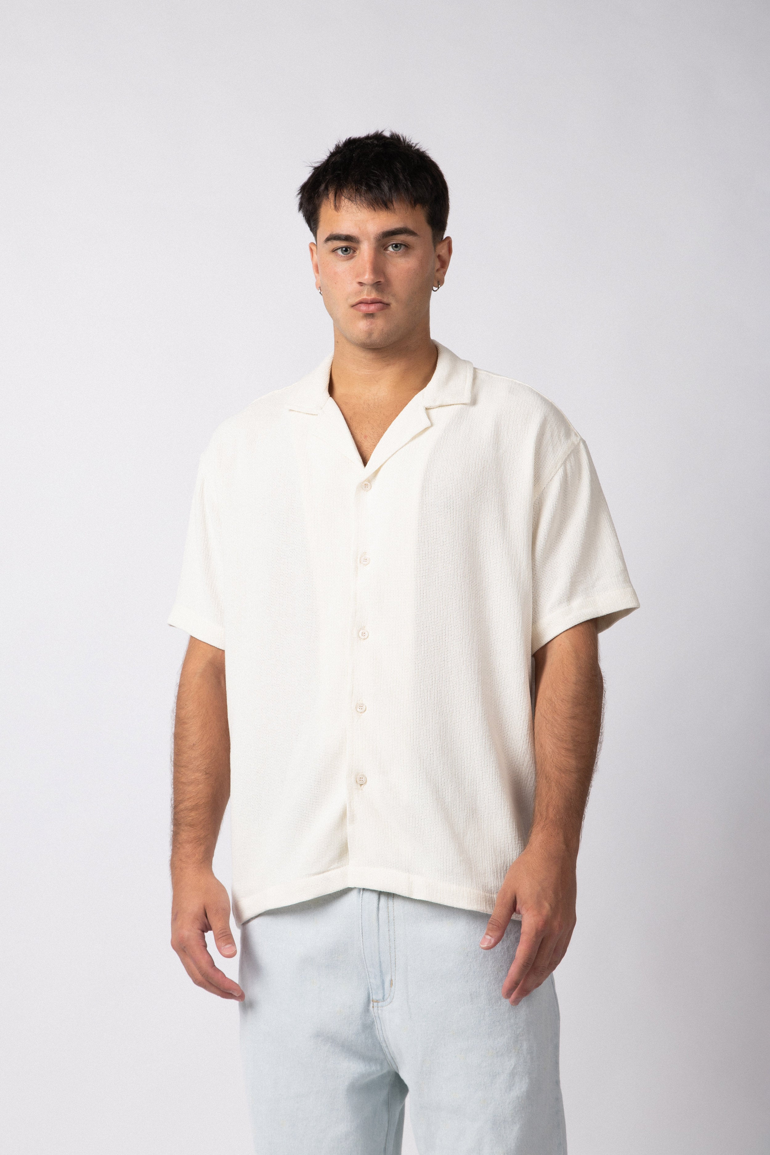 Camisa Manga Corta Lino Mont Blanca