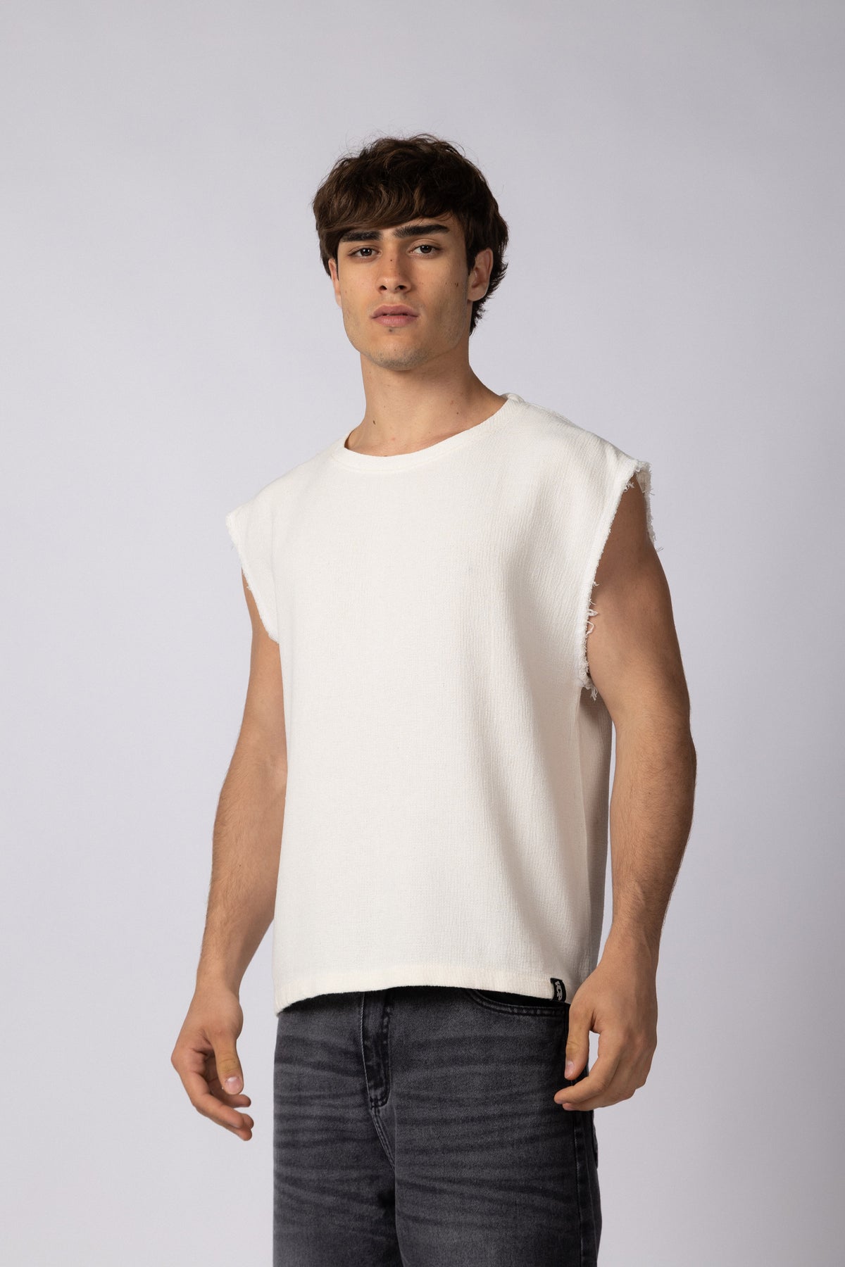 Musculosa Sudadera Tejida Dandy Blanca