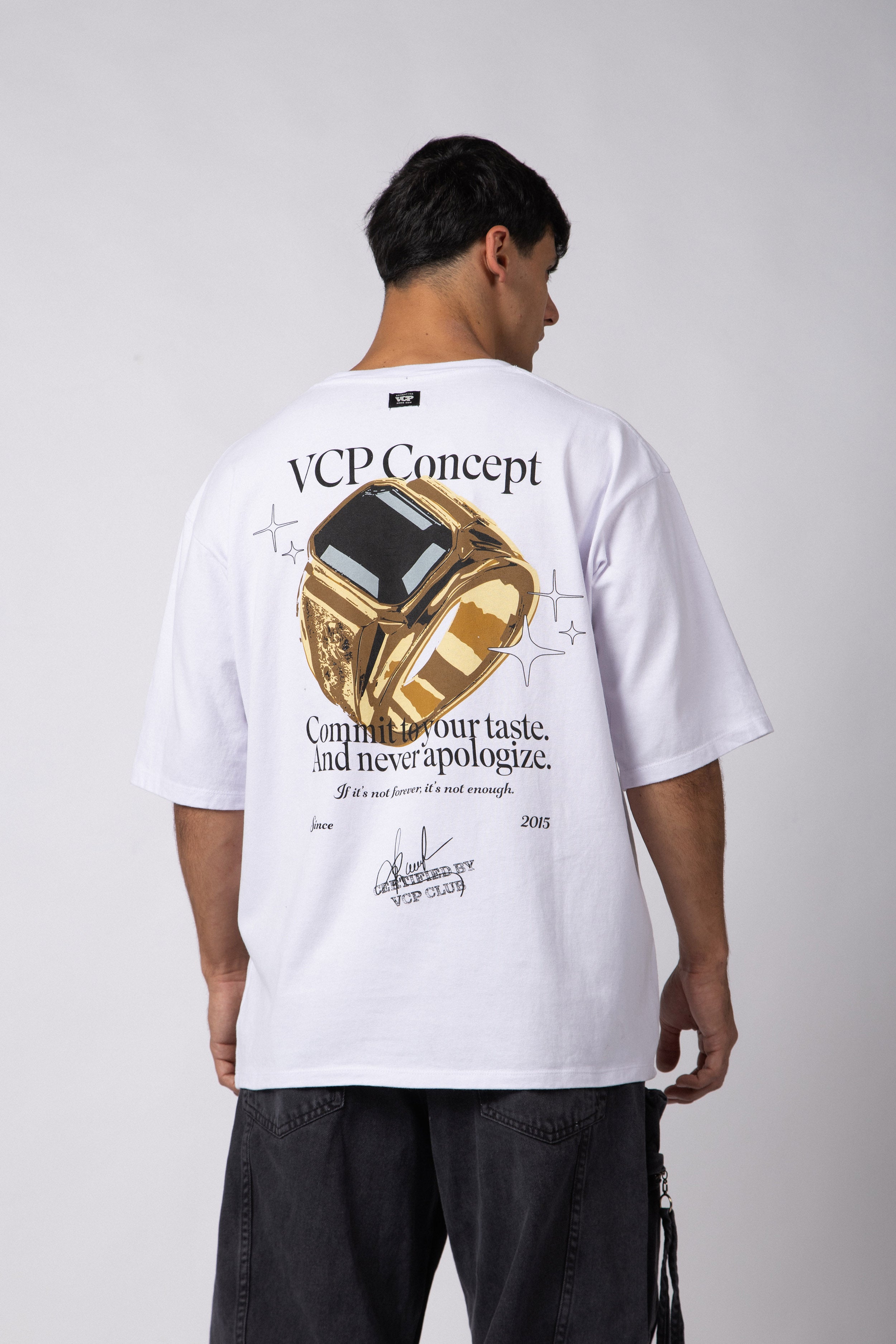 Remera Over Rhy Bling Blanca