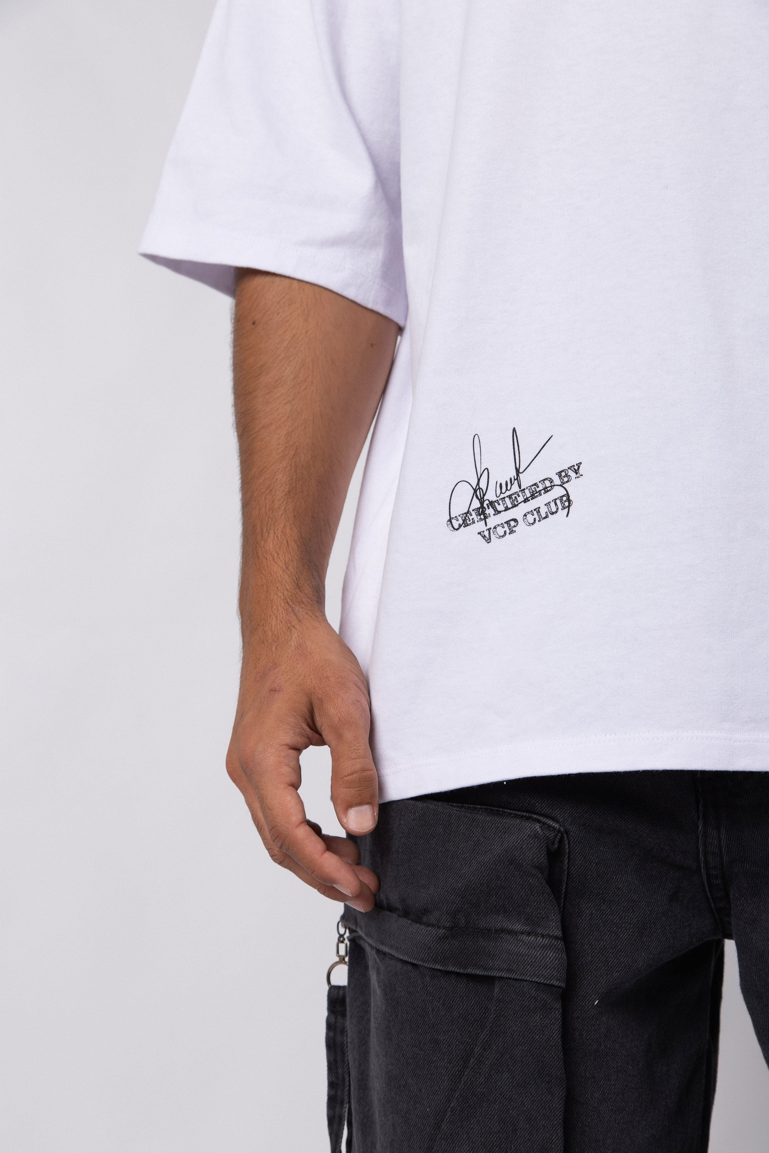 Remera Over Rhy Bling Blanca