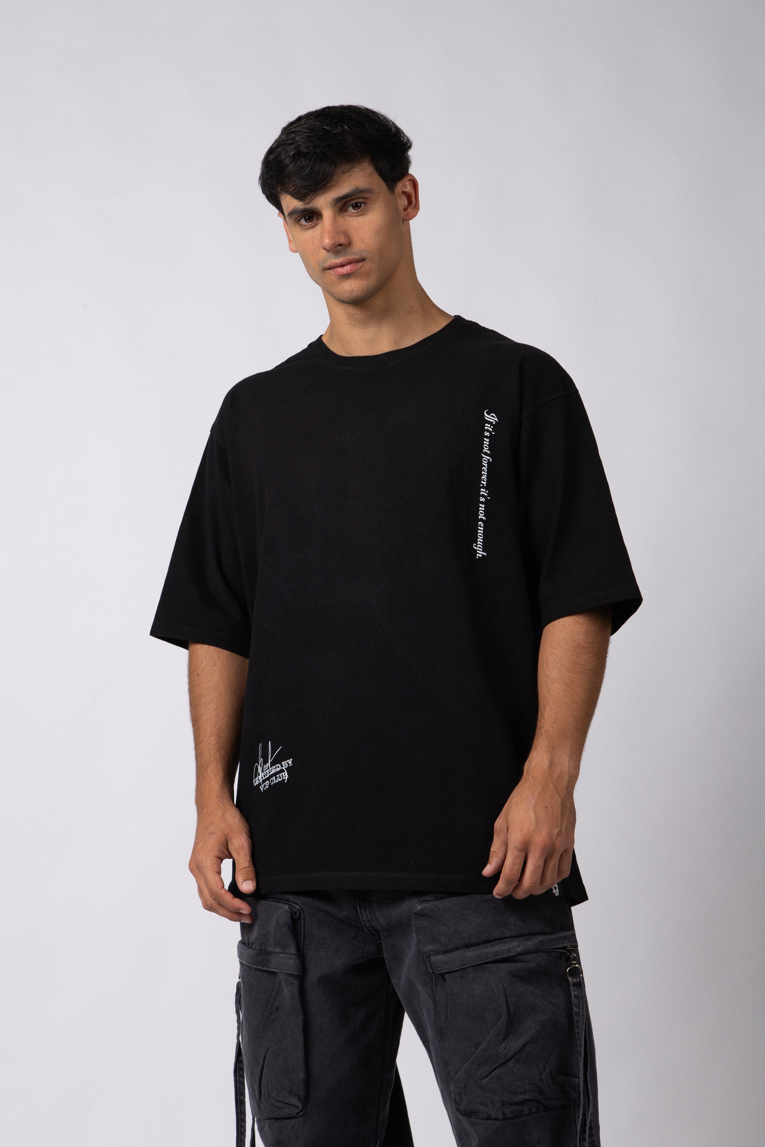 Remera Over Rhy Bling Negra