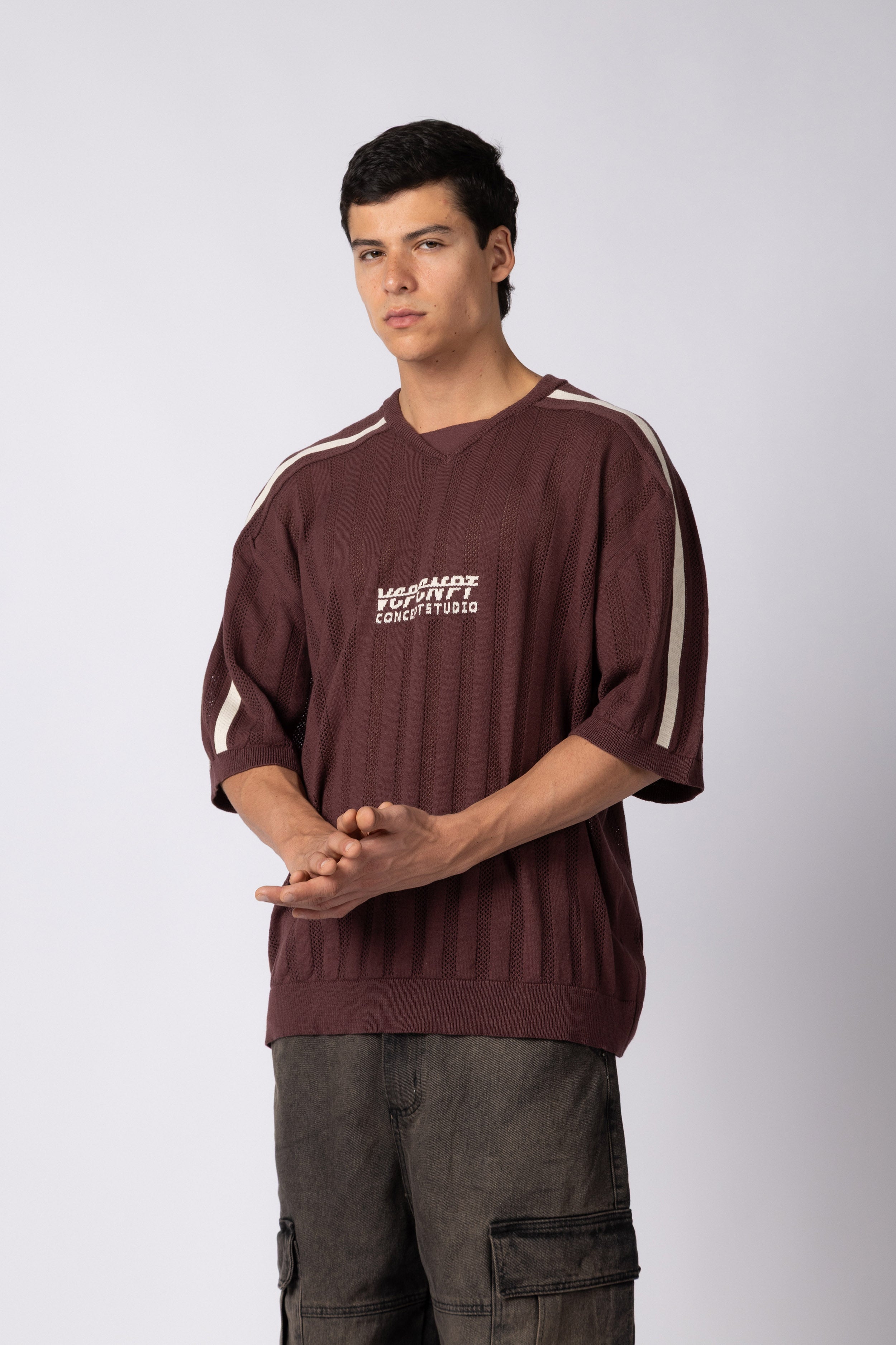 Remera Tejida Sport Bordo