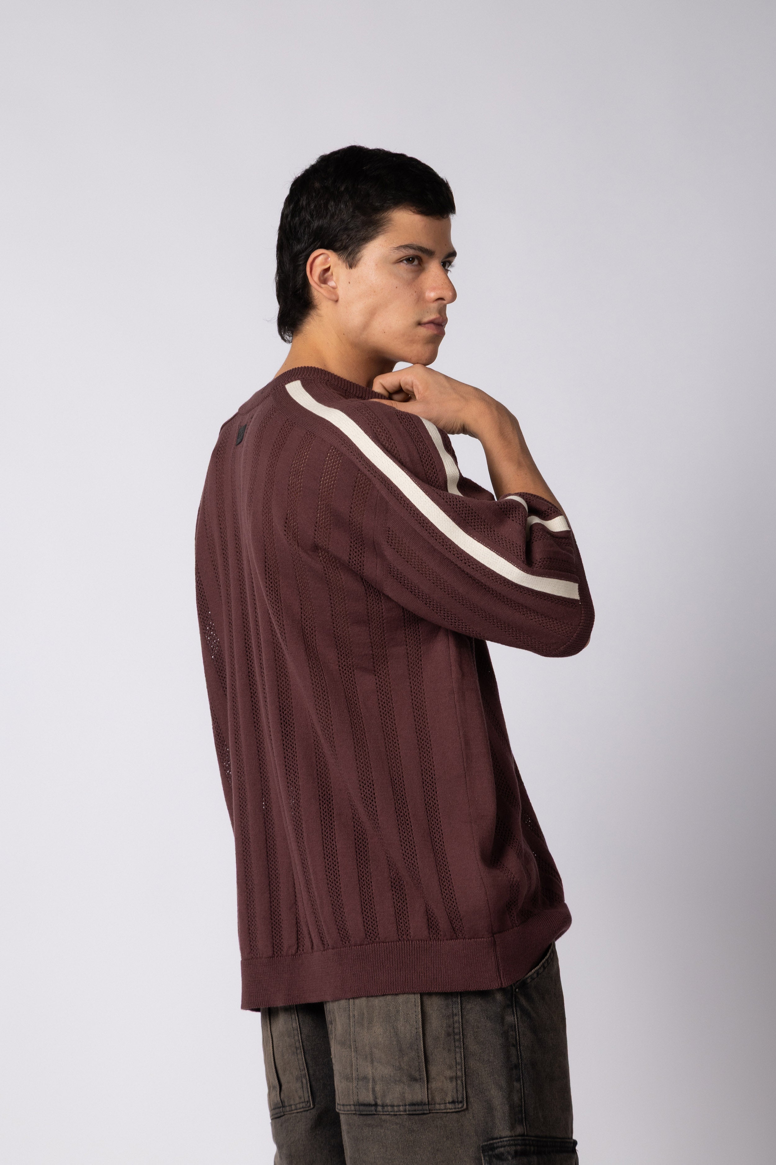 Remera Tejida Sport Bordo