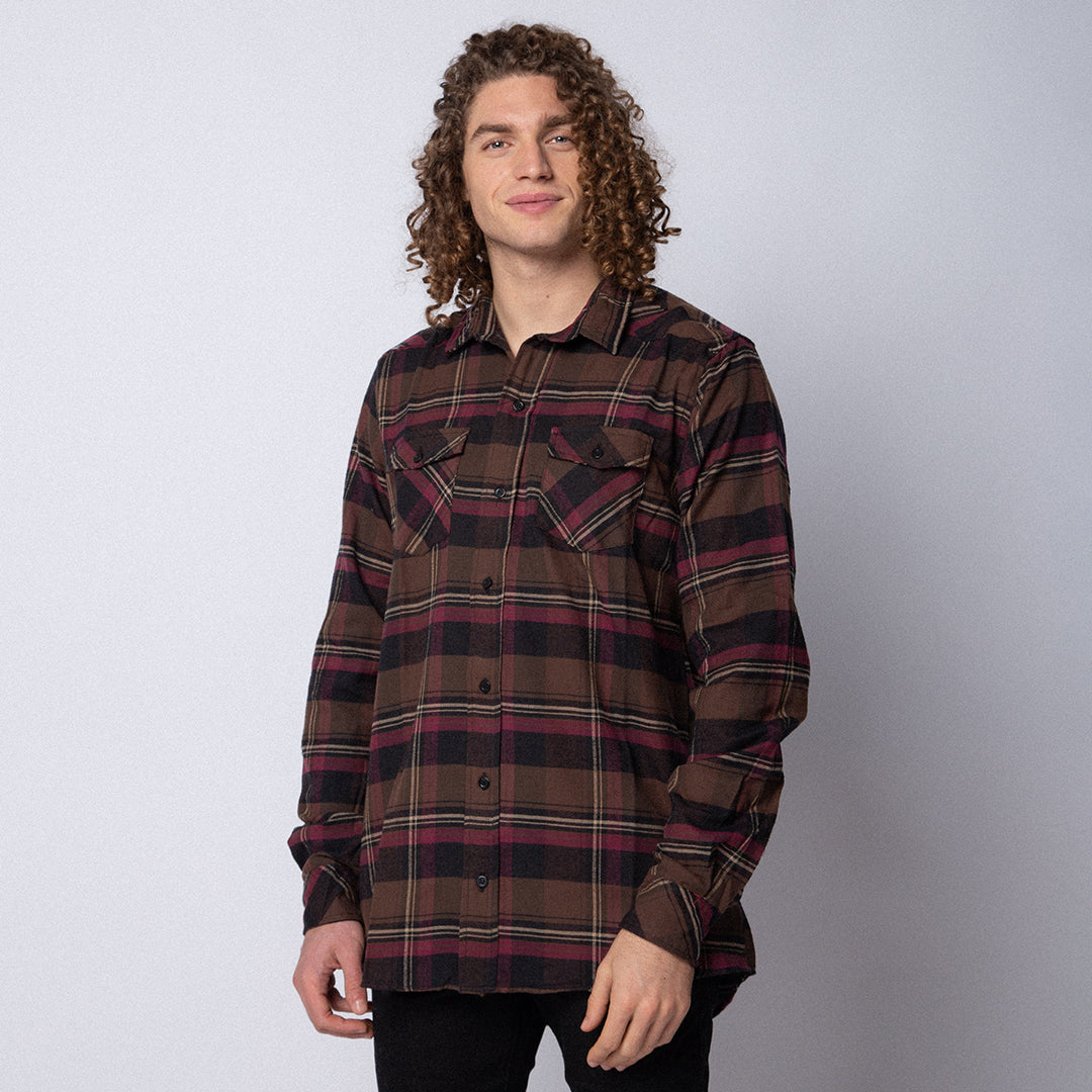 Camisa Holland Bordo Cuadrille