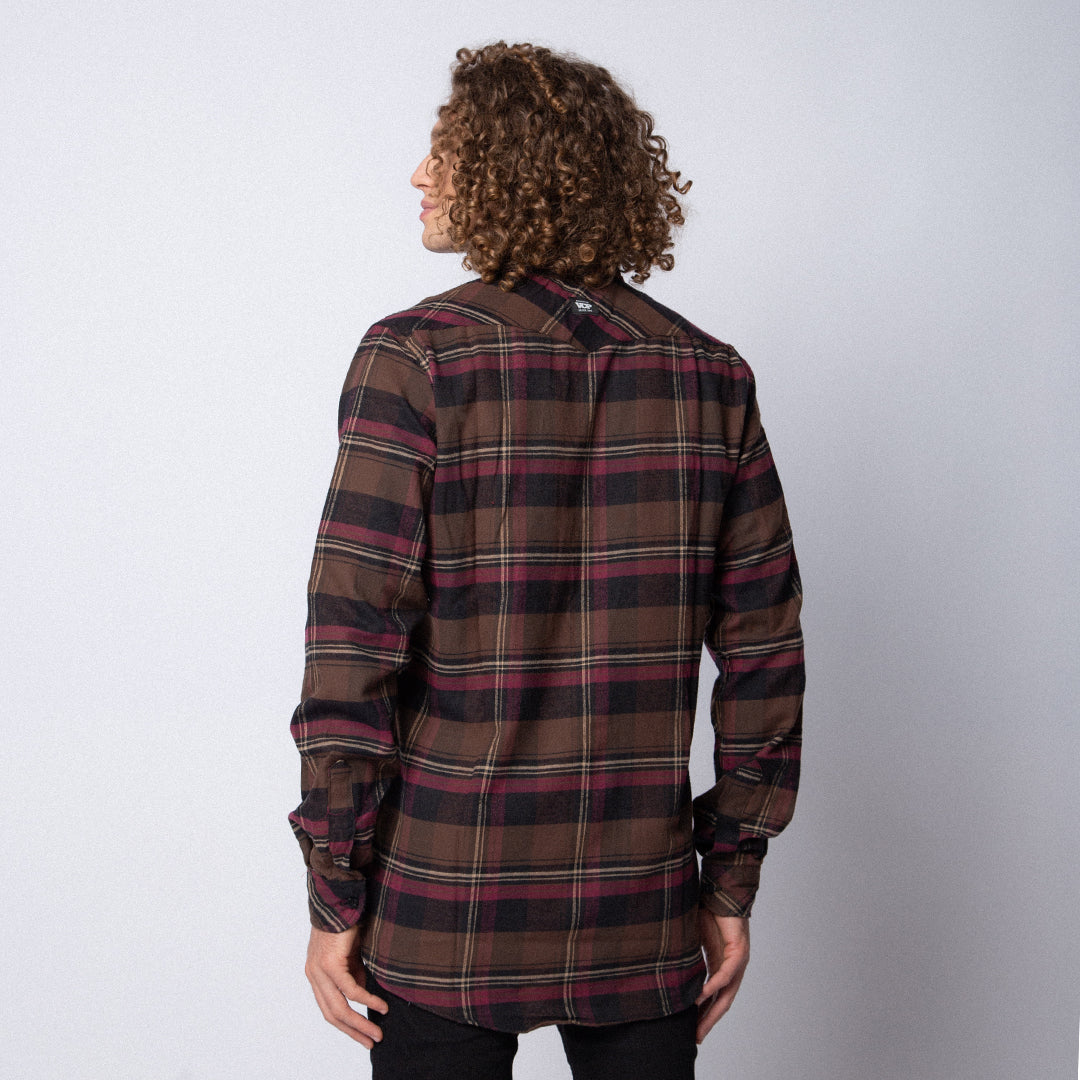 Camisa Holland Bordo Cuadrille