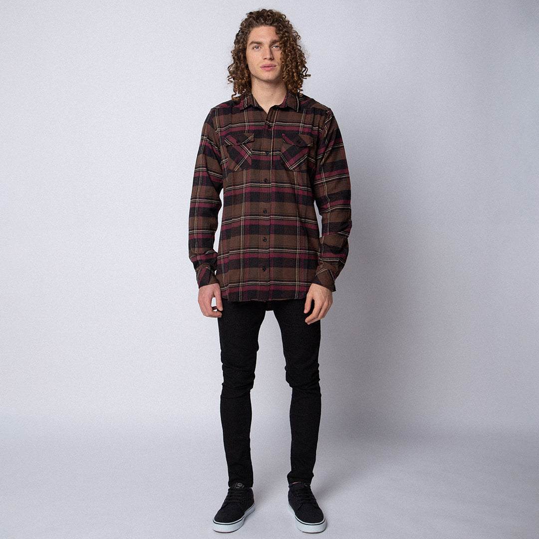 Camisa Holland Bordo Cuadrille