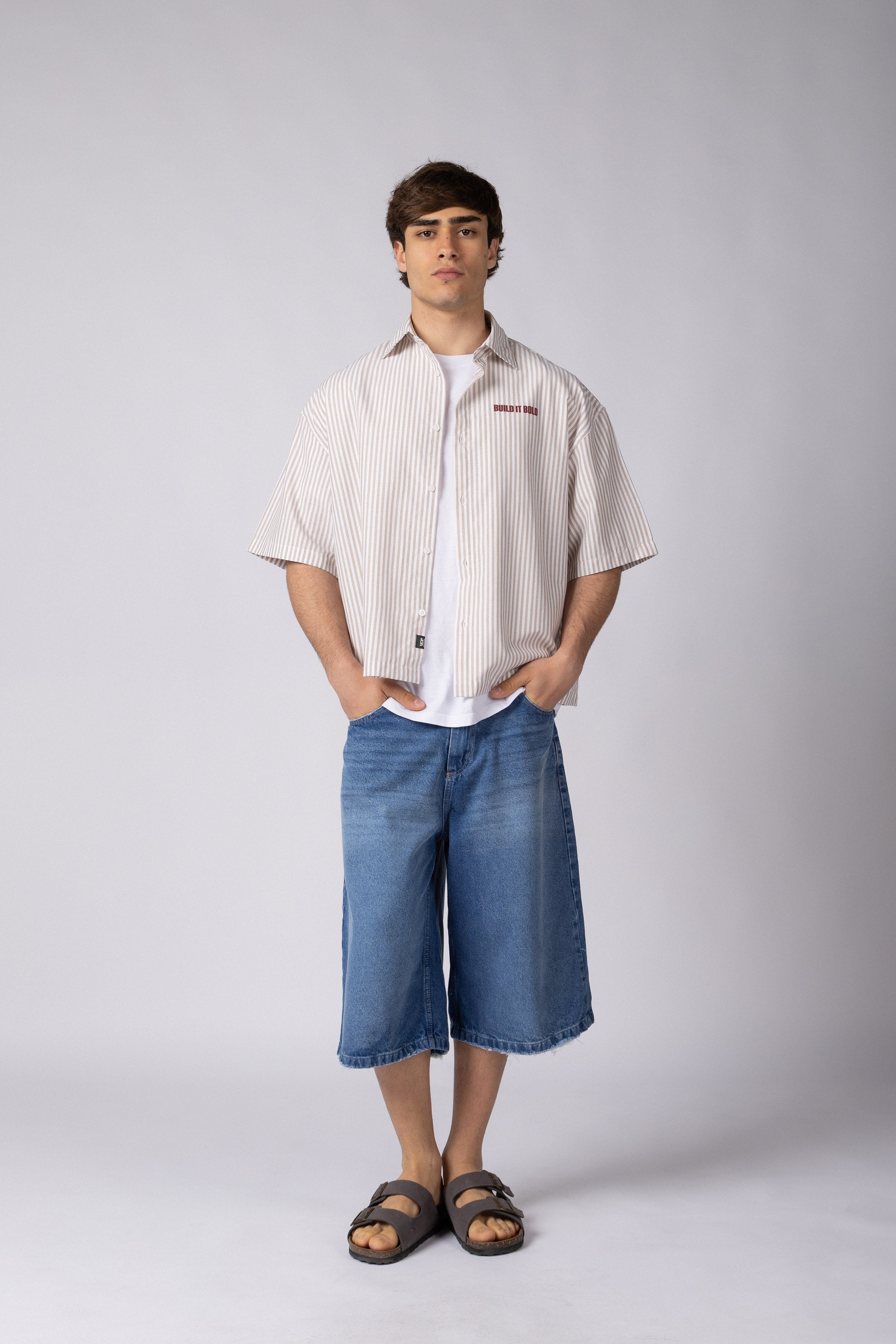 Camisa Manga Corta Jyx Build Beige