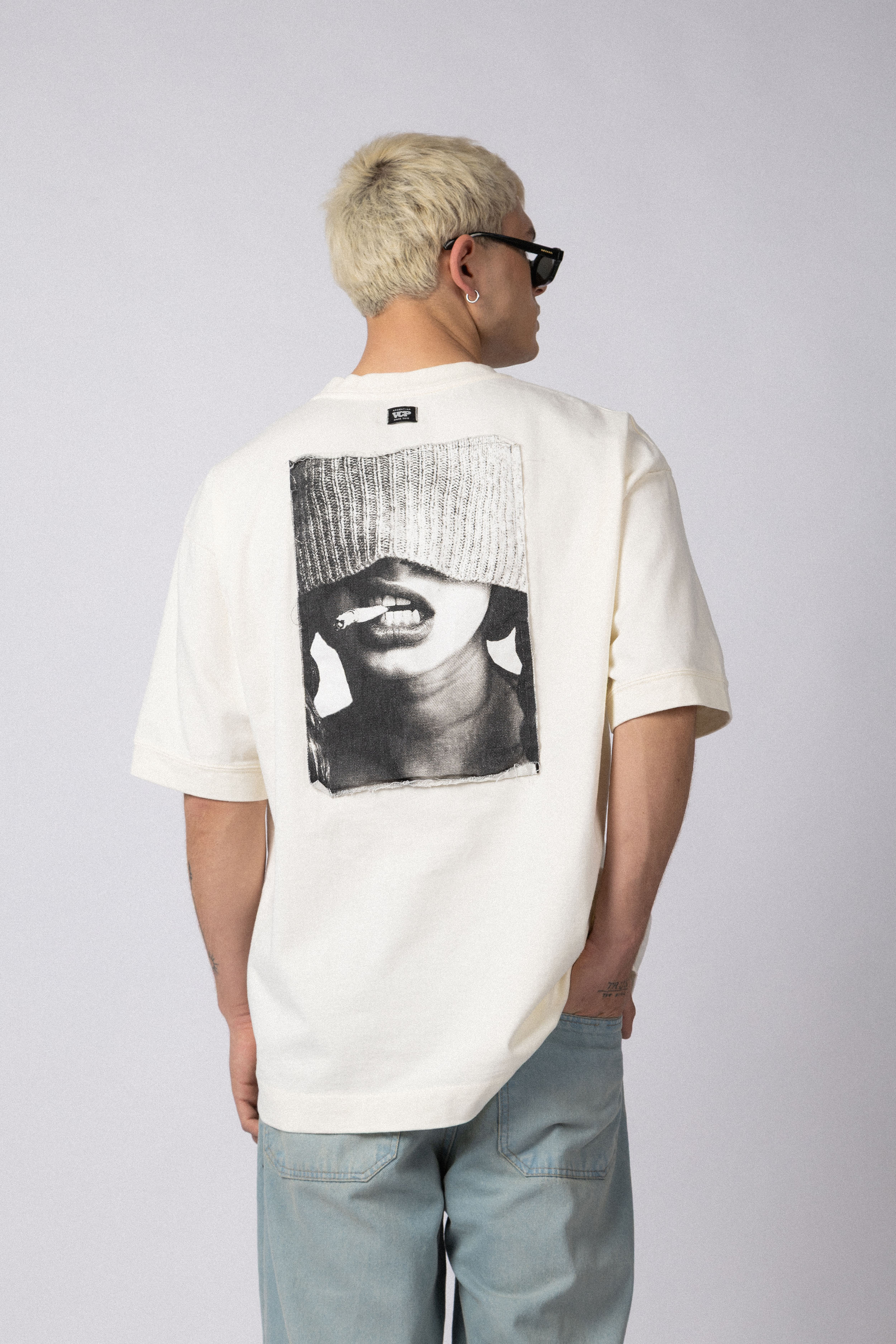 Remera Over GR Burn Crudo