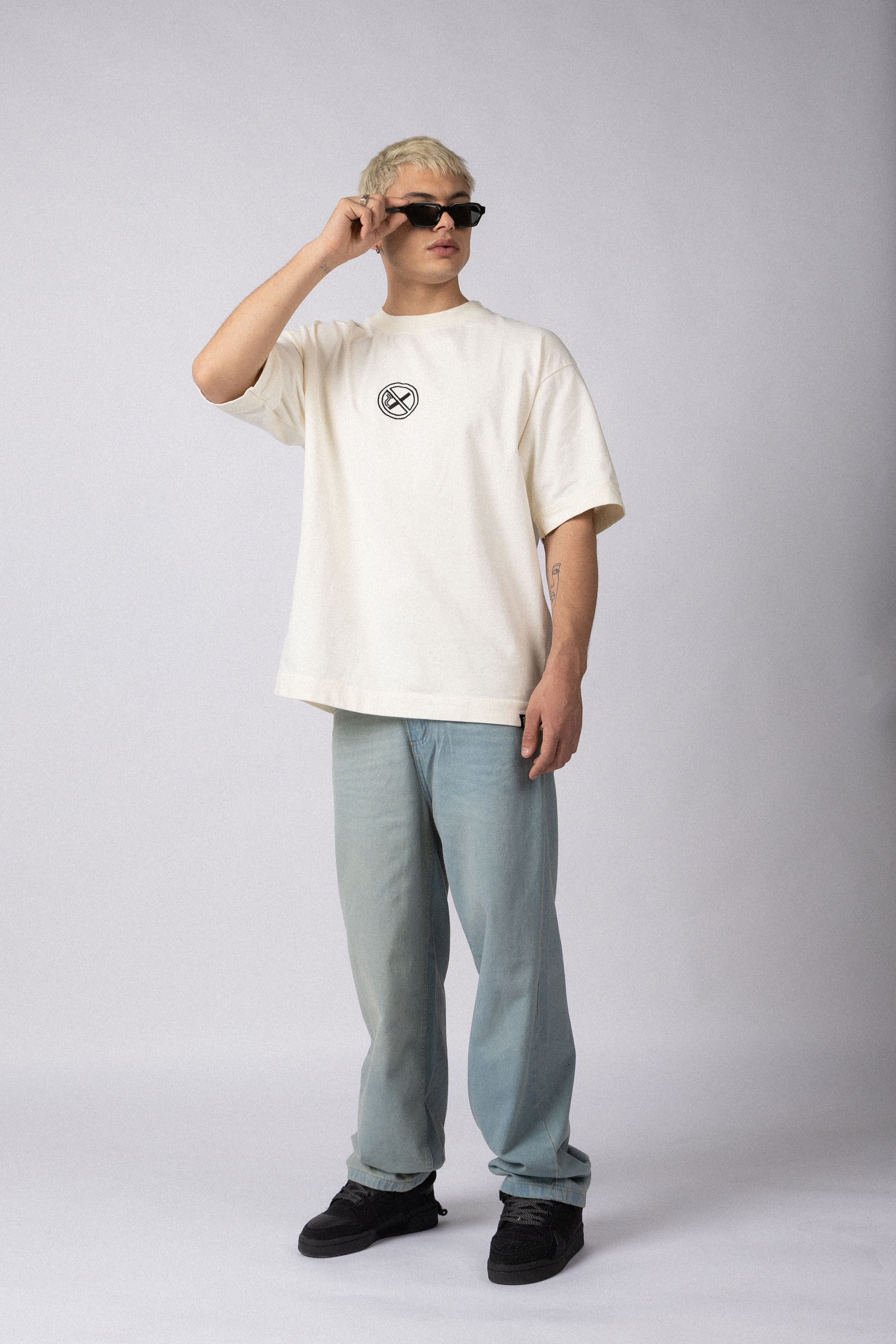 Remera Over GR Burn Crudo