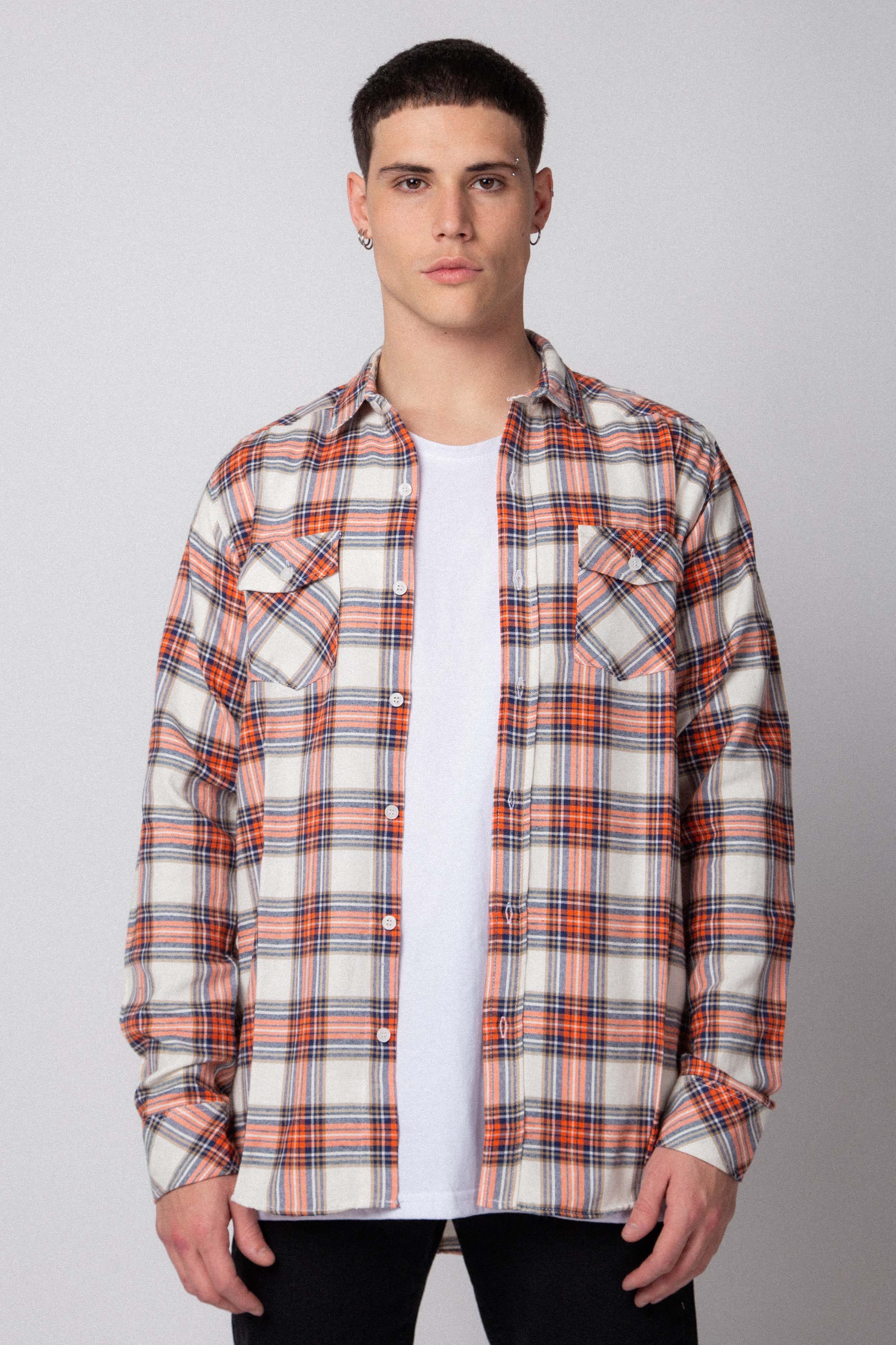 Camisa Holland Naranja Cuadrille