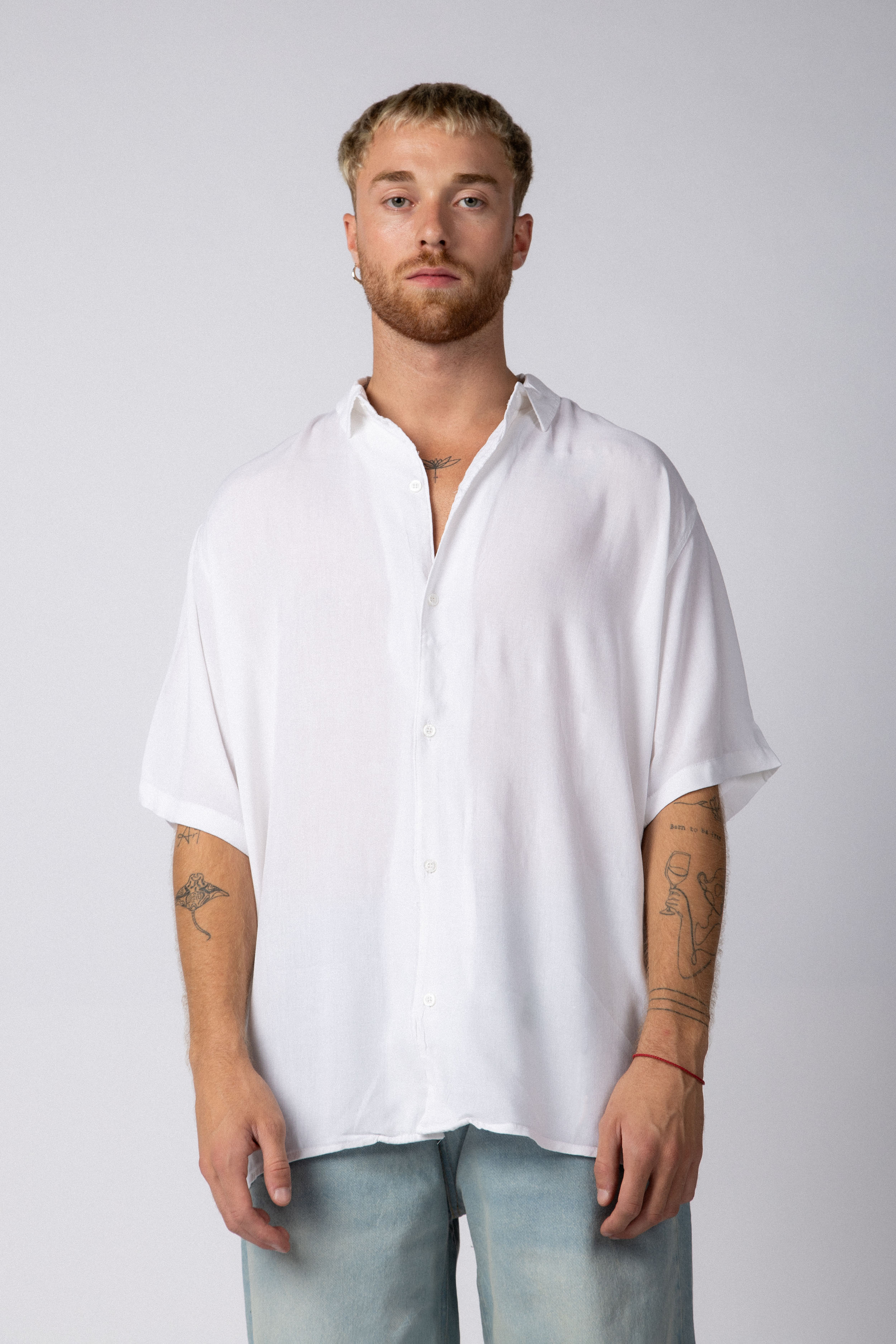Camisa Manga Corta Kalf Blanca