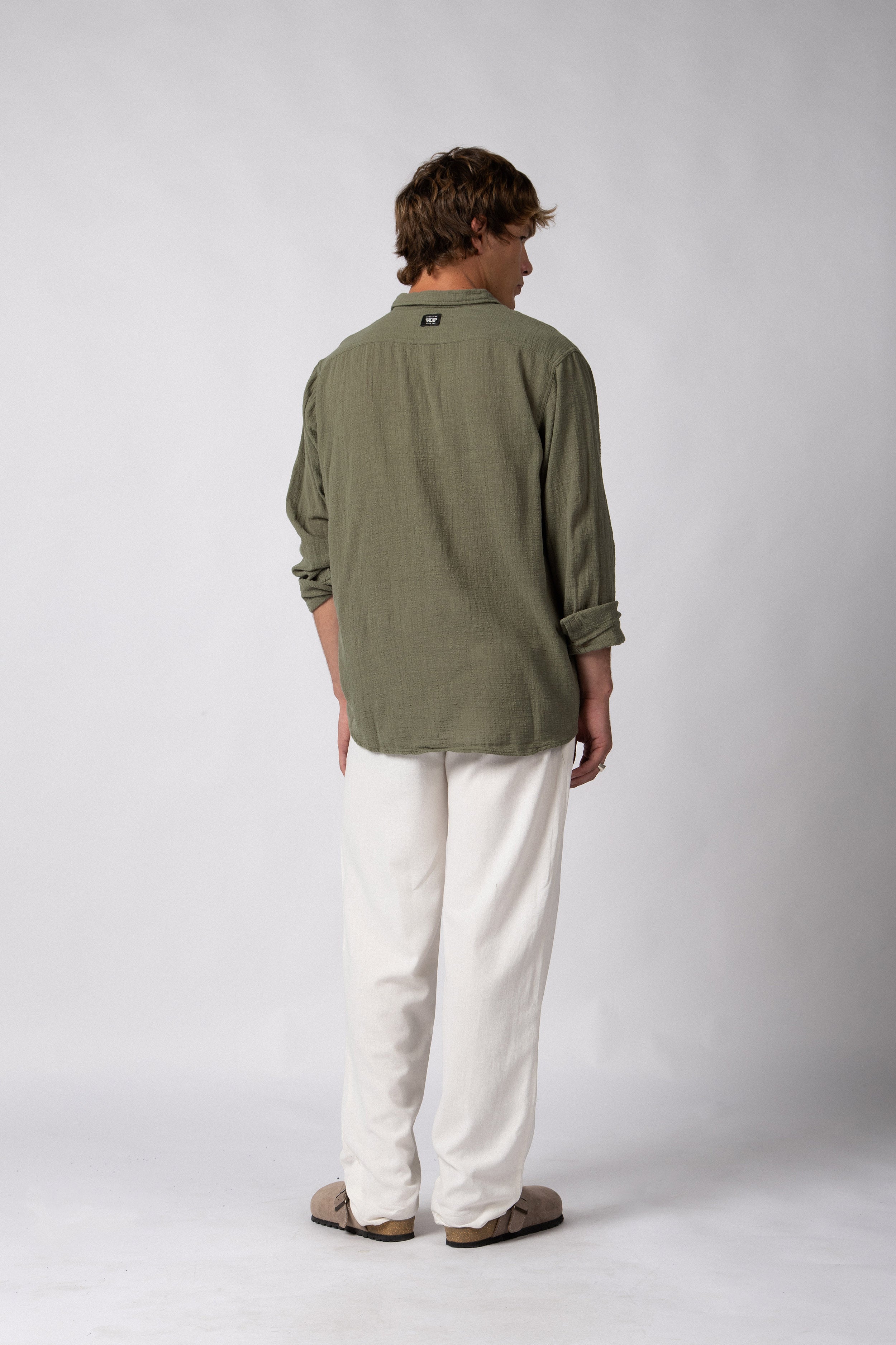 Camisa Manga Larga Lino Zen Militar