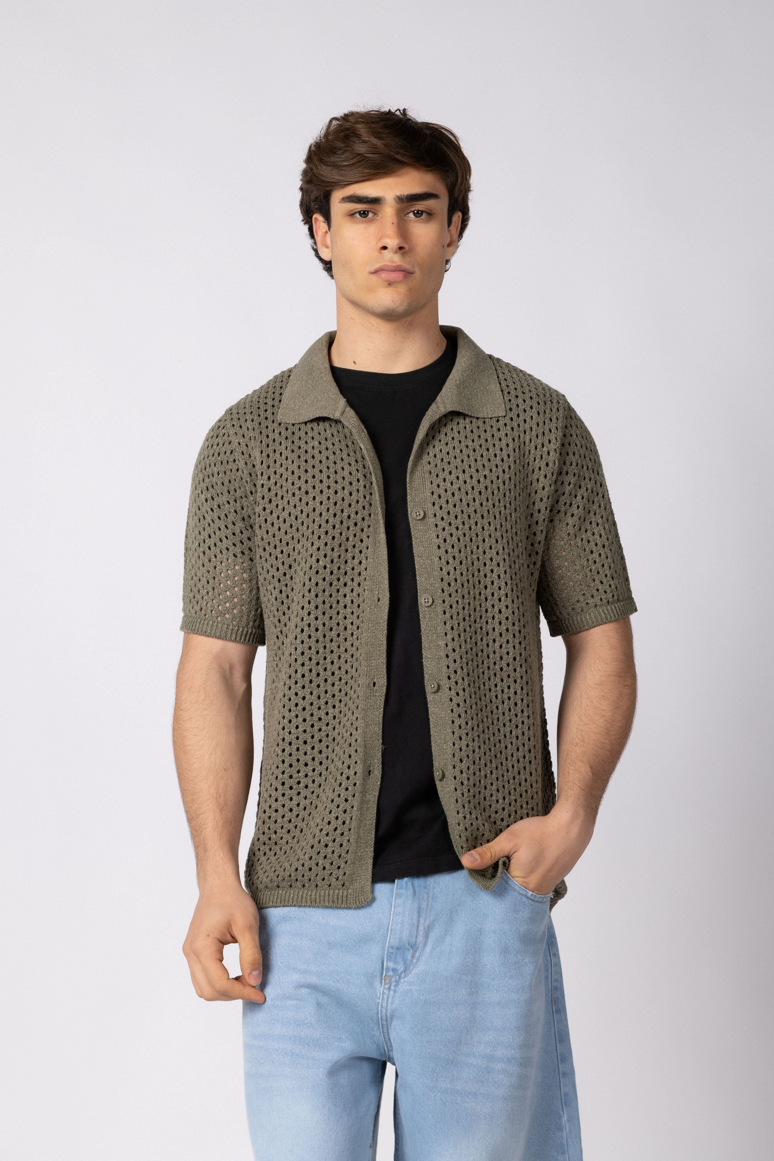 Camisa Manga Corta Tejida Lumen Militar