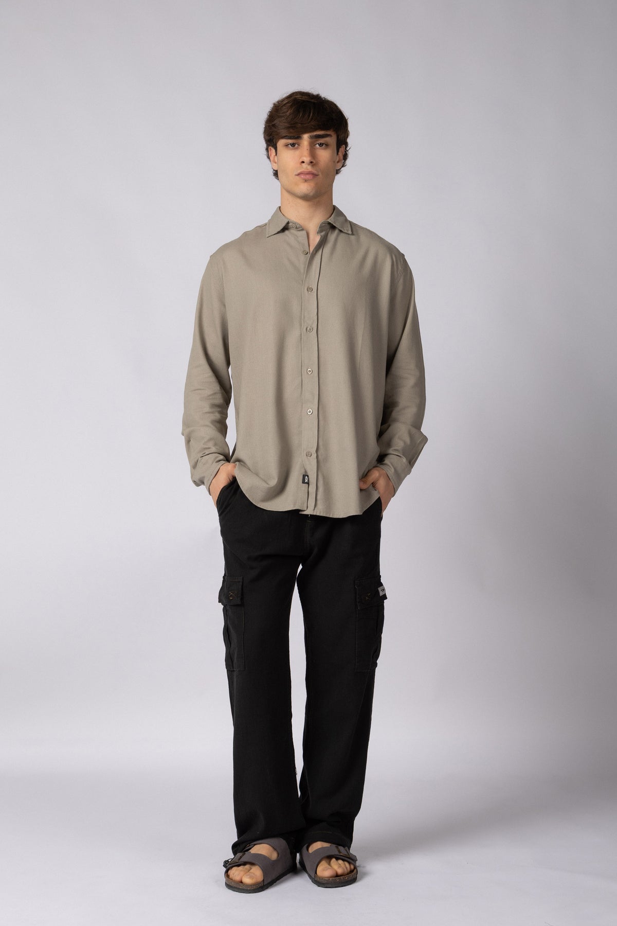 Camisa Manga Larga Lino Raze Vison