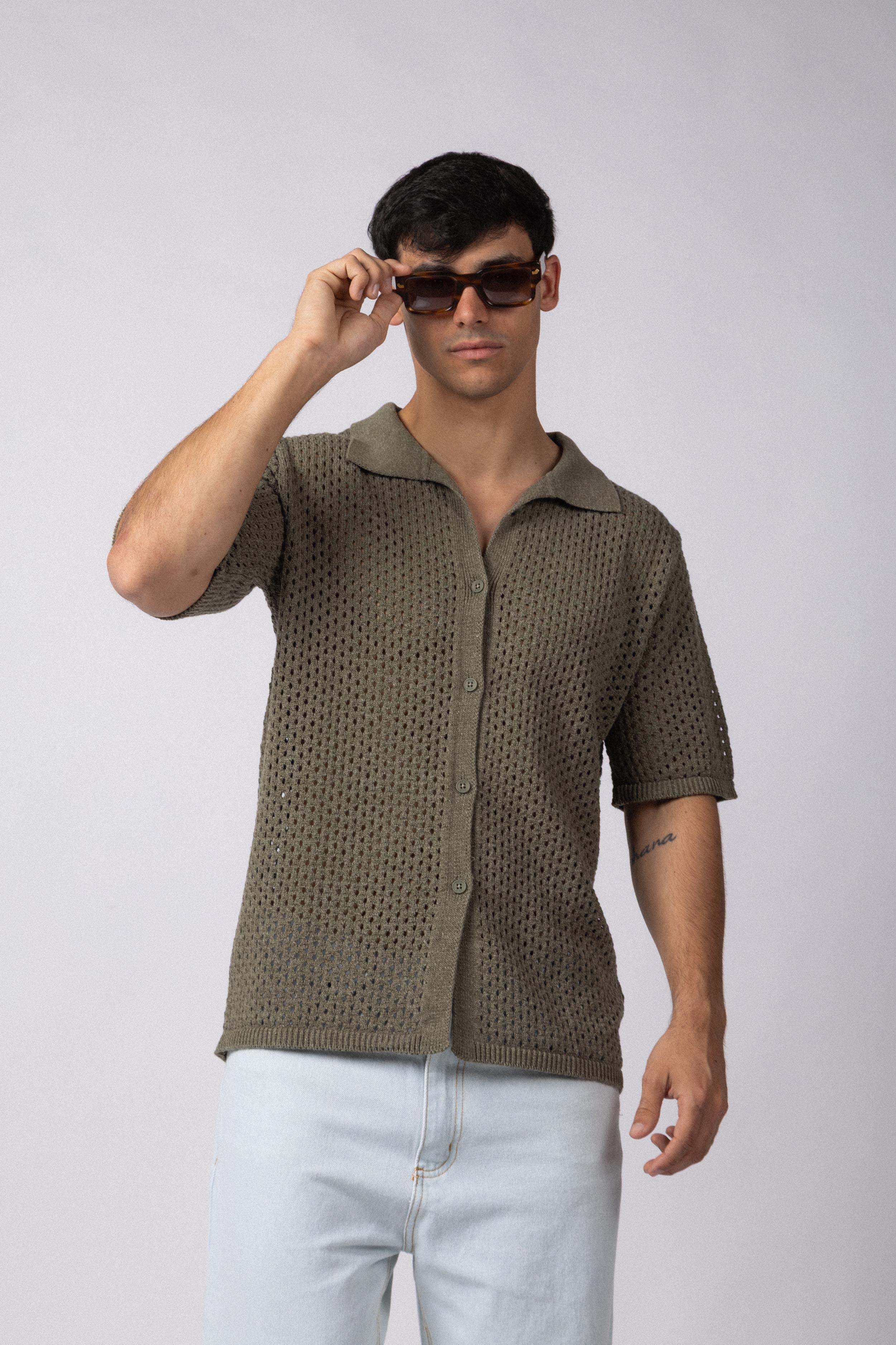 Camisa Manga Corta Tejida Lumen Militar