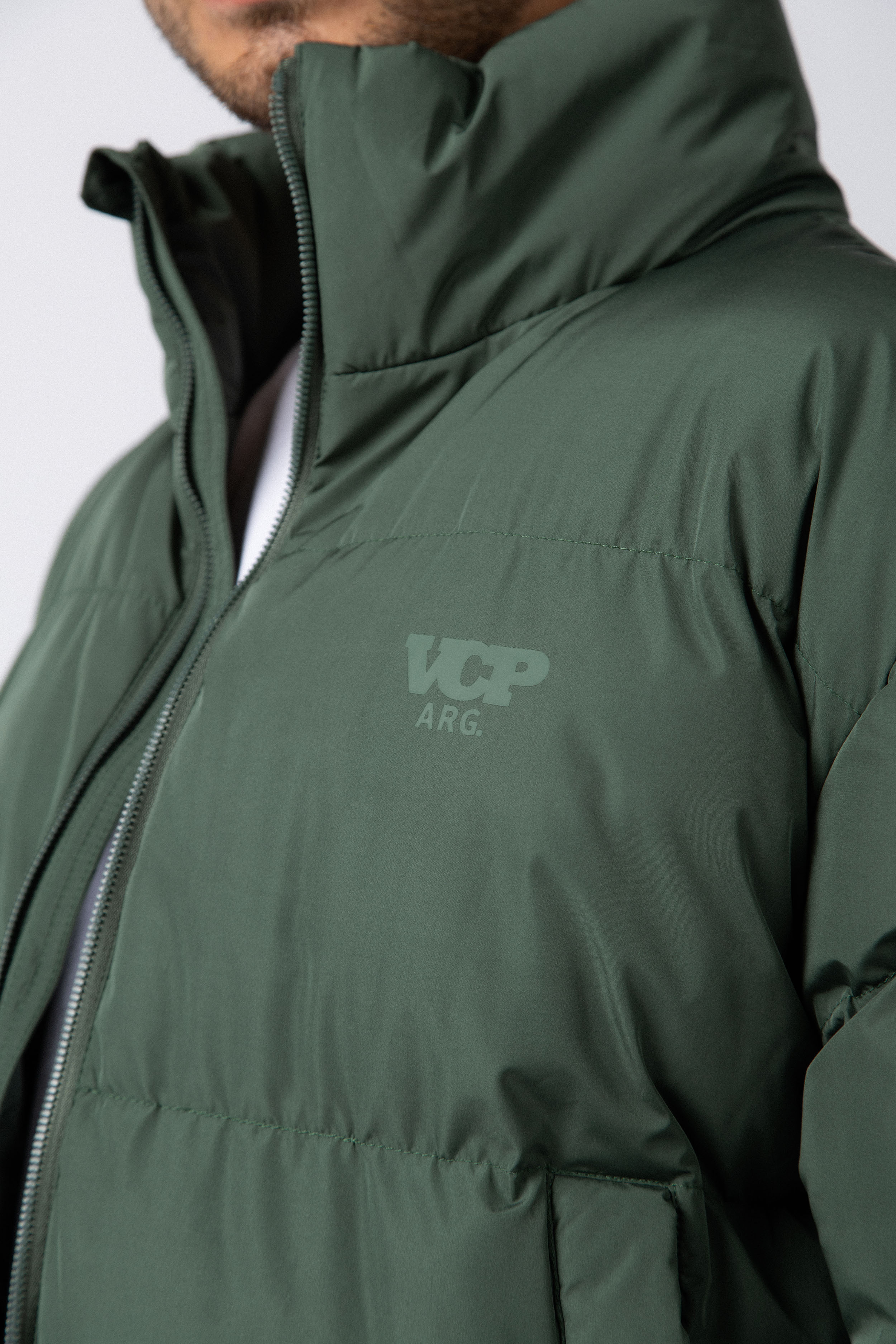 Campera Puffer Cronos Militar