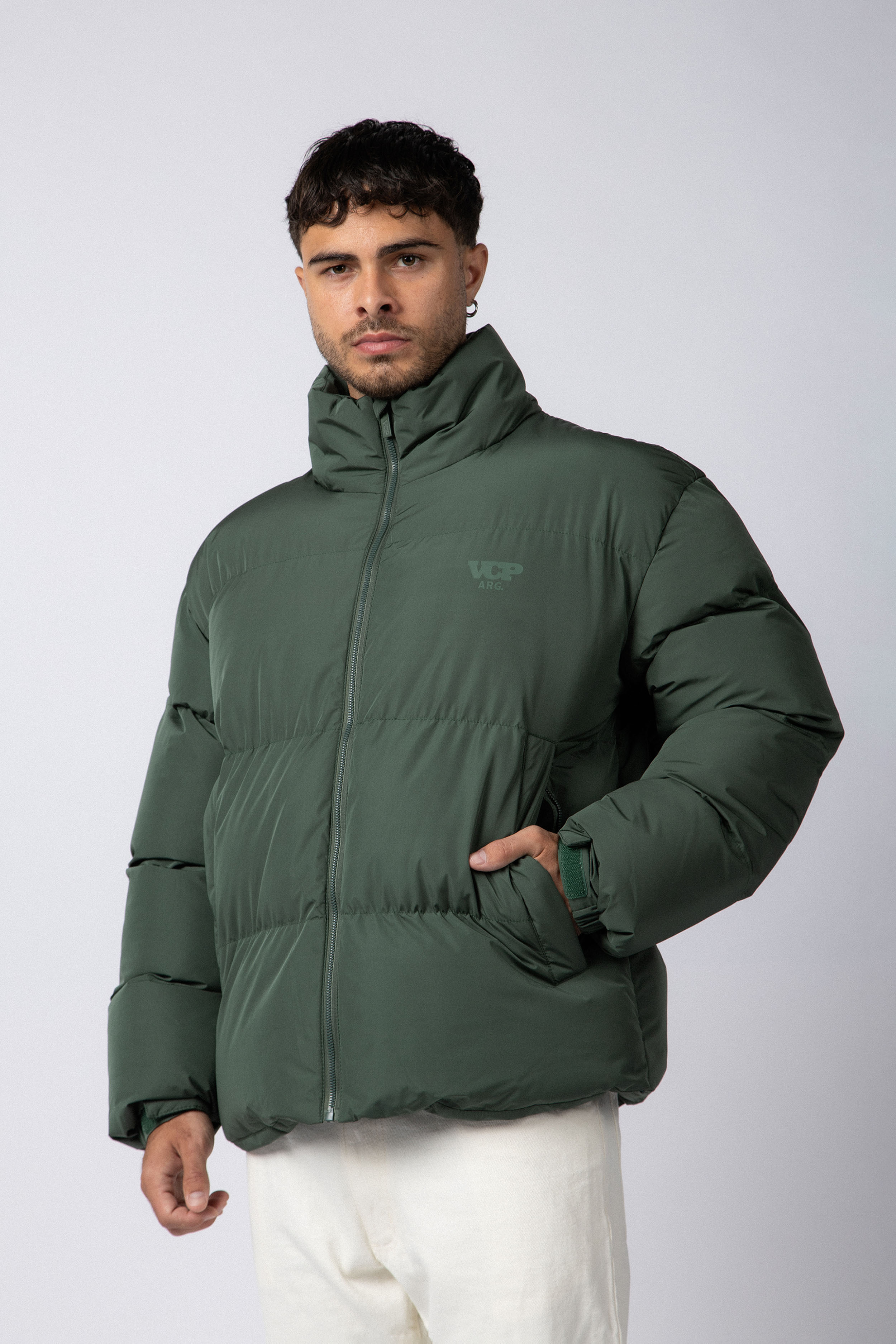 Campera Puffer Cronos Militar