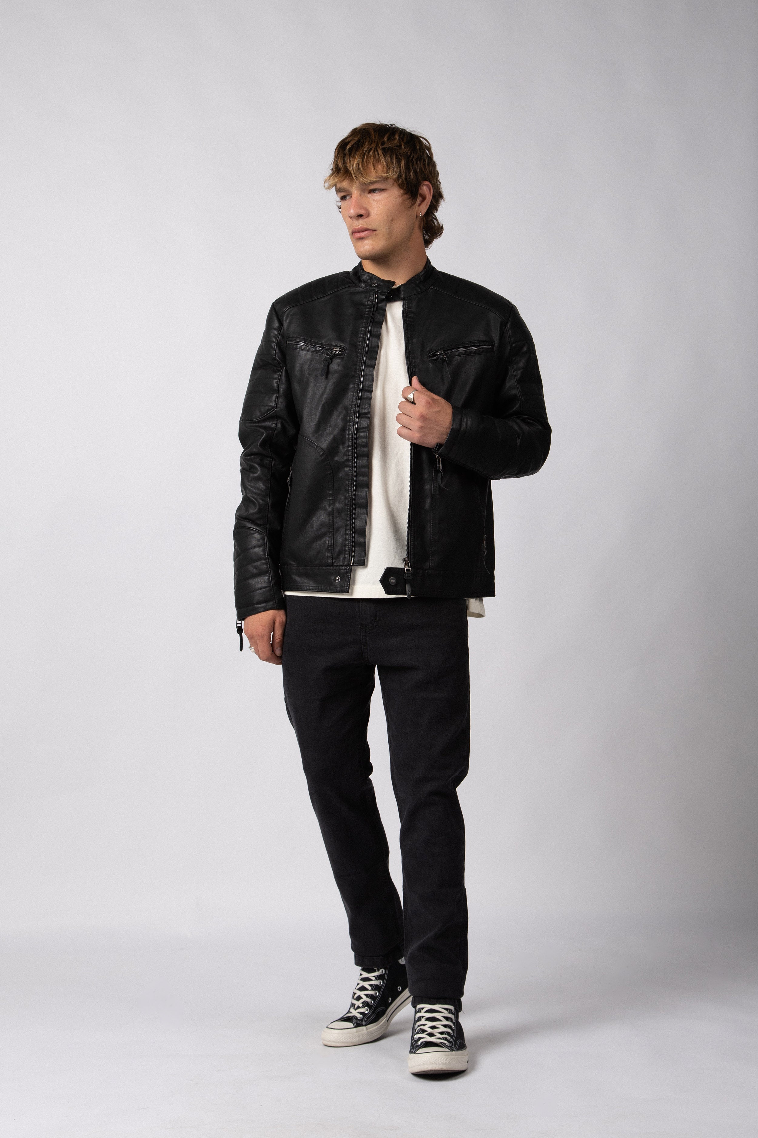 Campera PU Stan Black