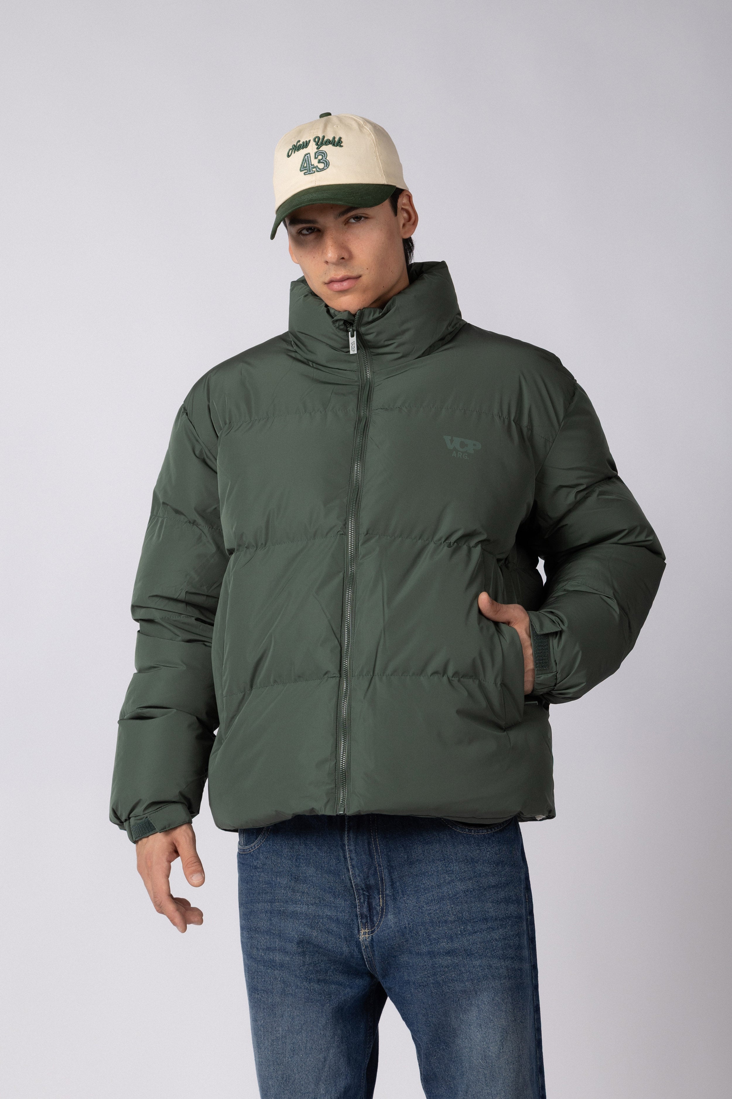 Campera Puffer Cronos Militar