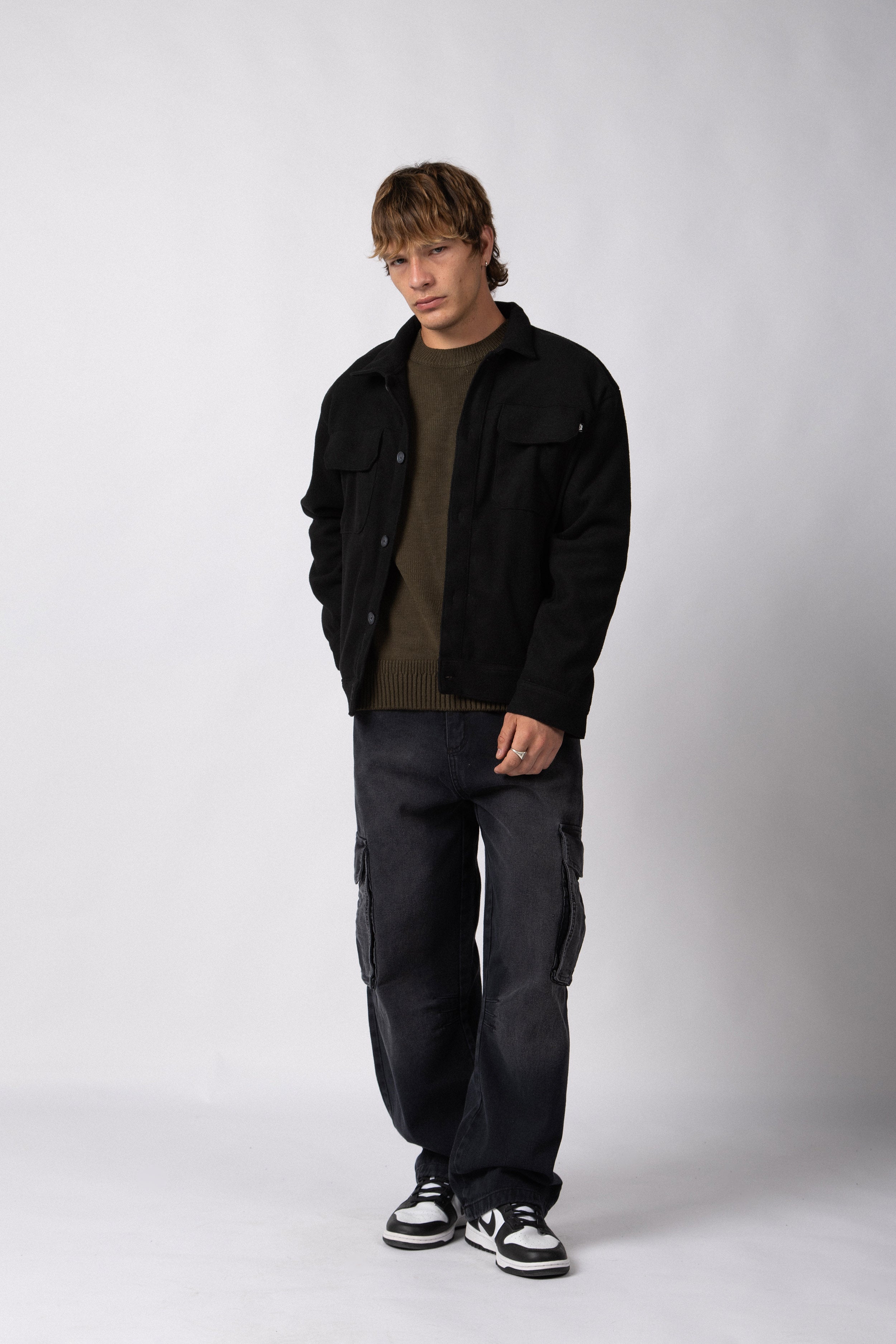 Coat Duffel Negro