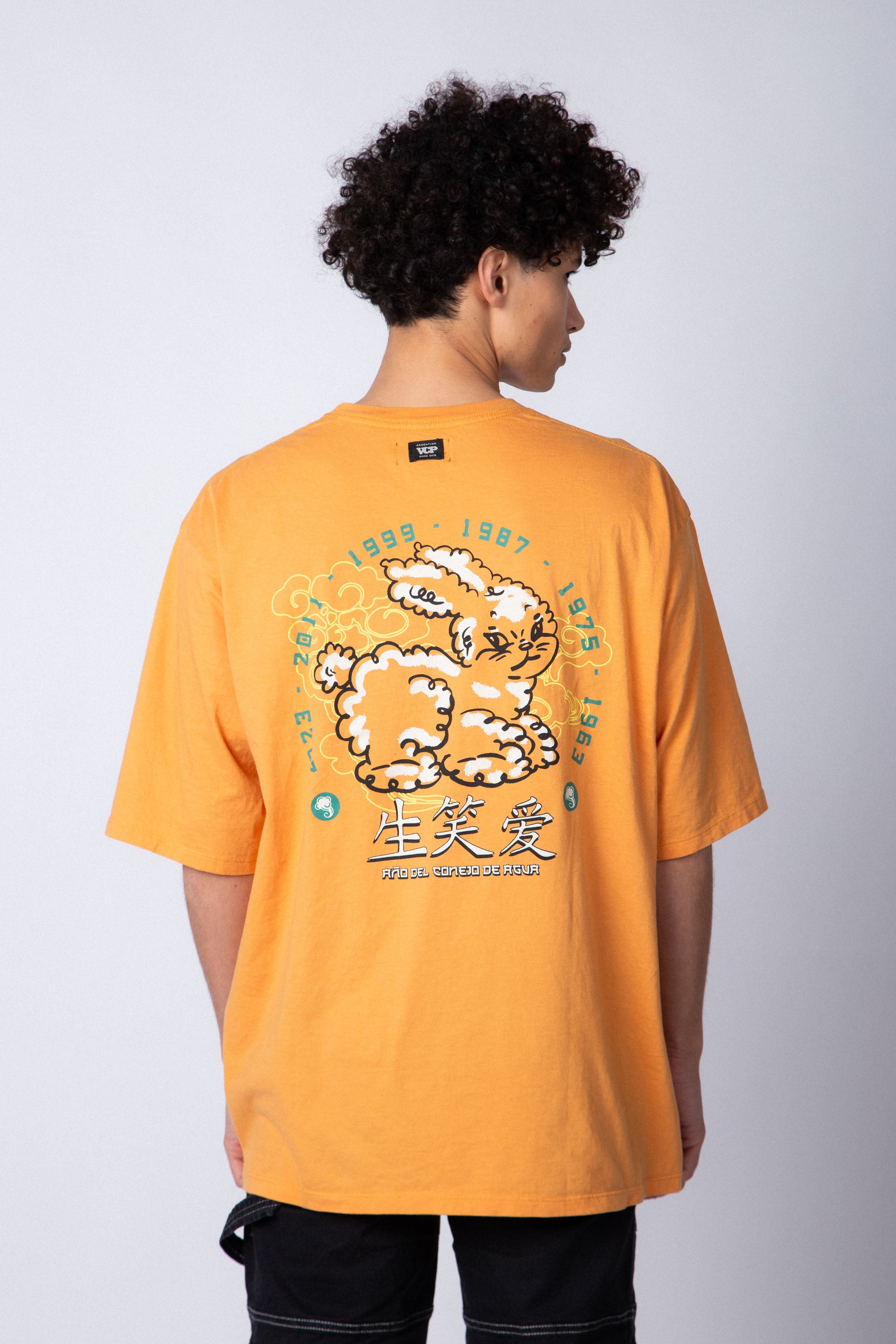 Remera Over Taz Conejo Naranja