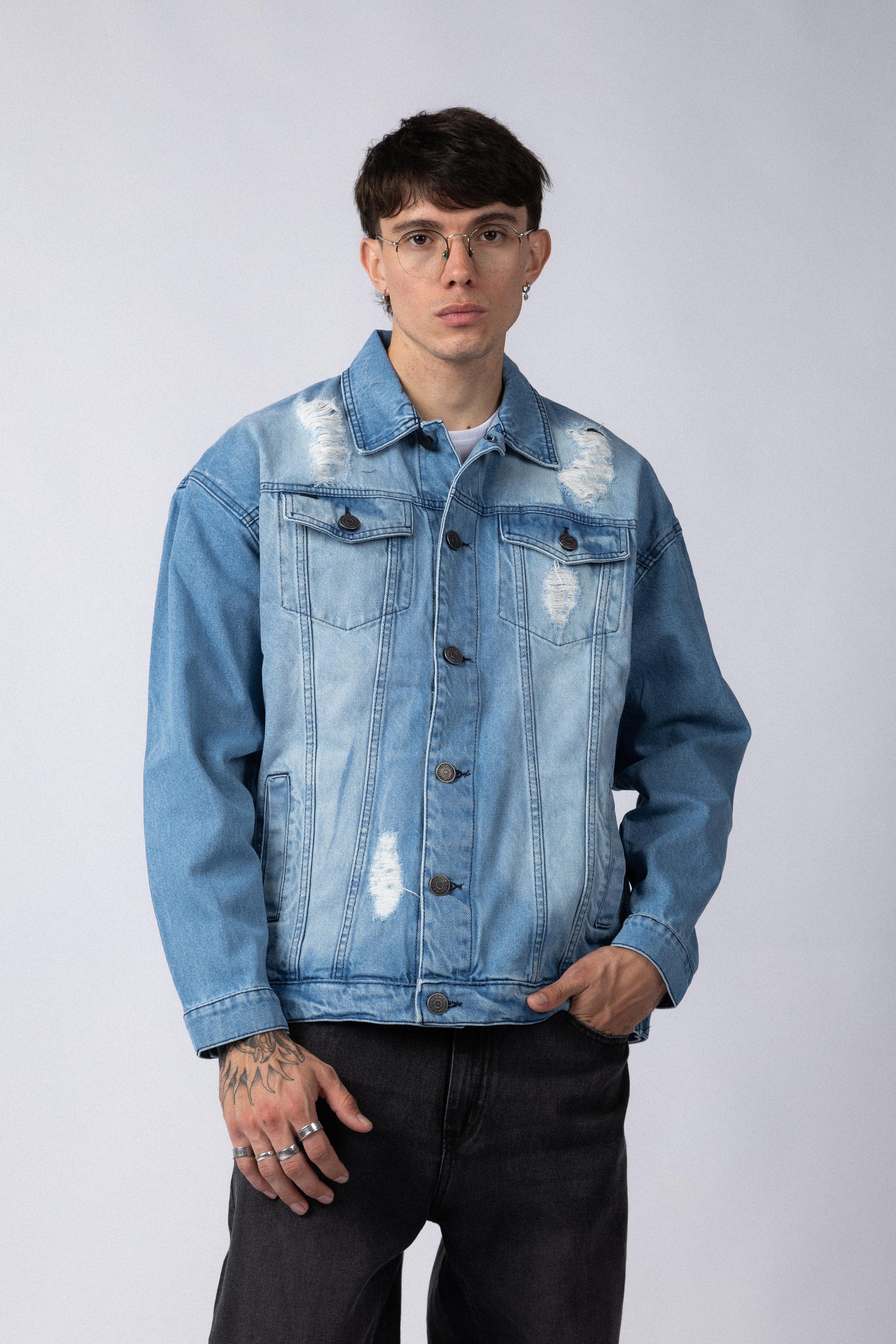 Campera Jean Dylan Tears Celeste