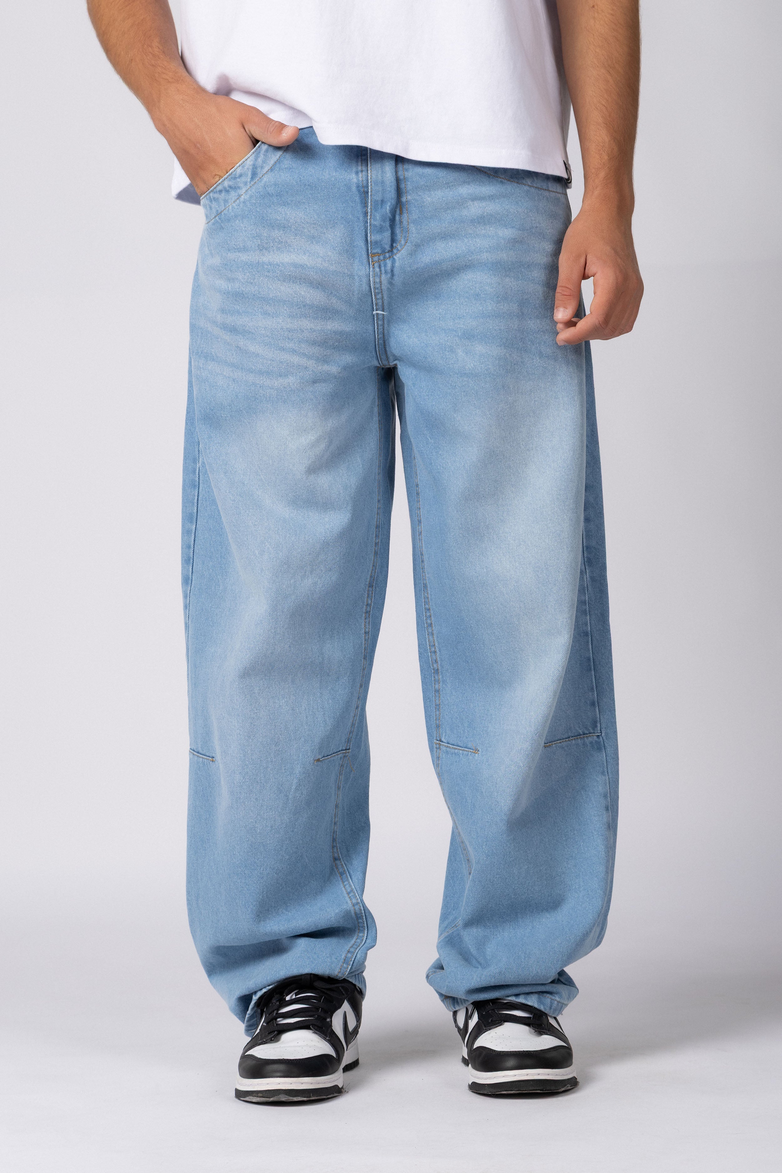 Jean Baggy Frox Celeste