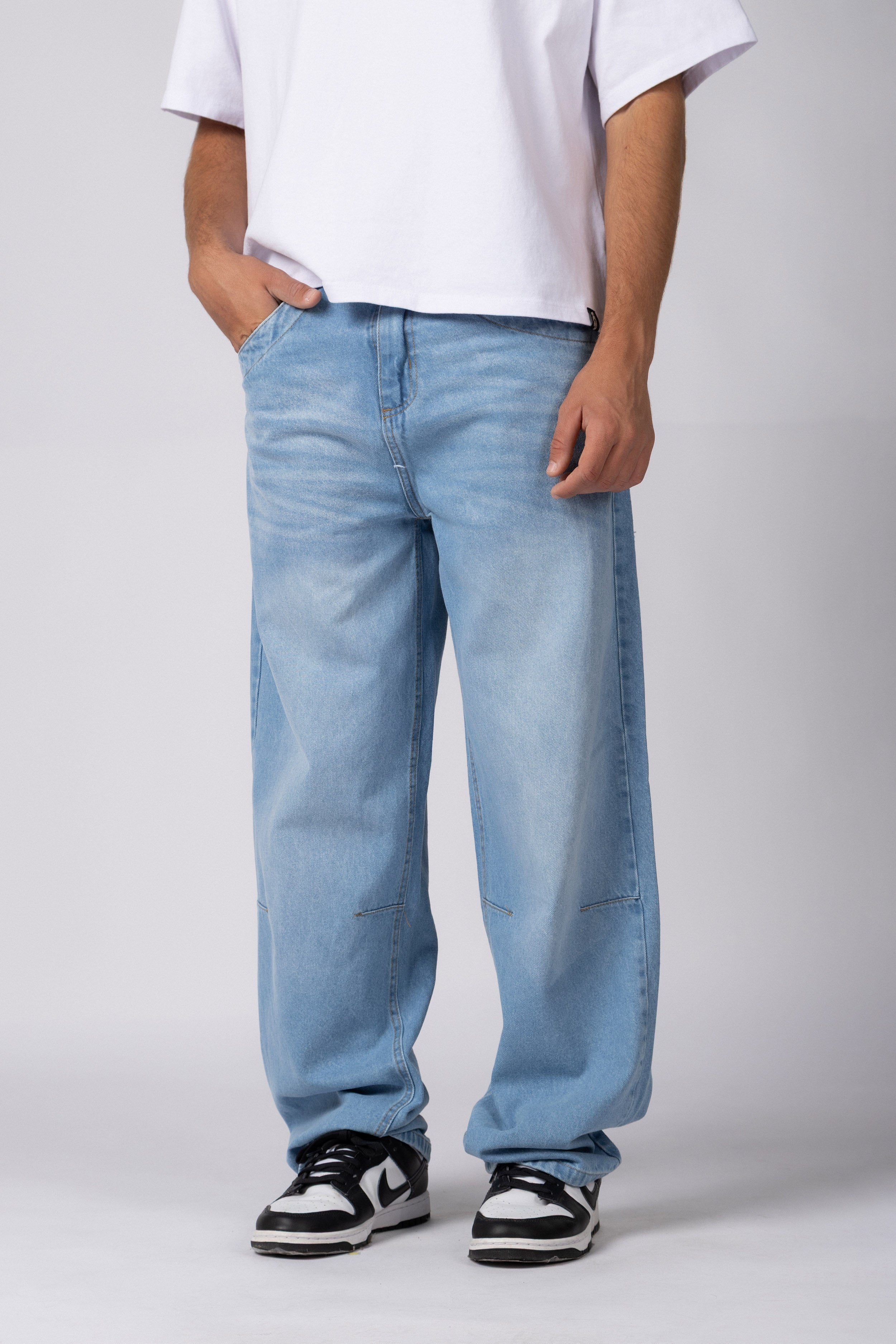 Jean Baggy Frox Celeste