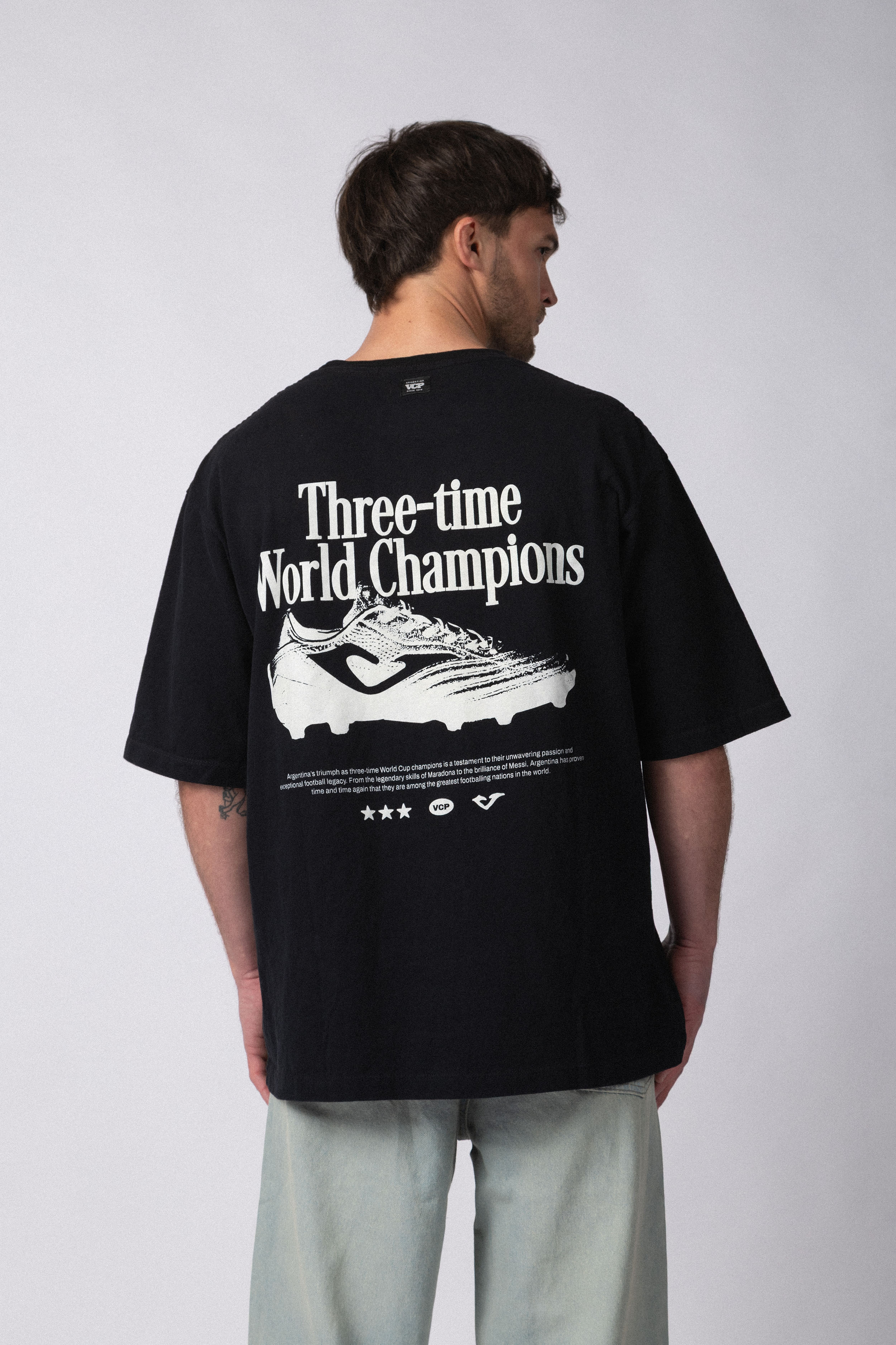 Remera Over Rhy Champ Negra