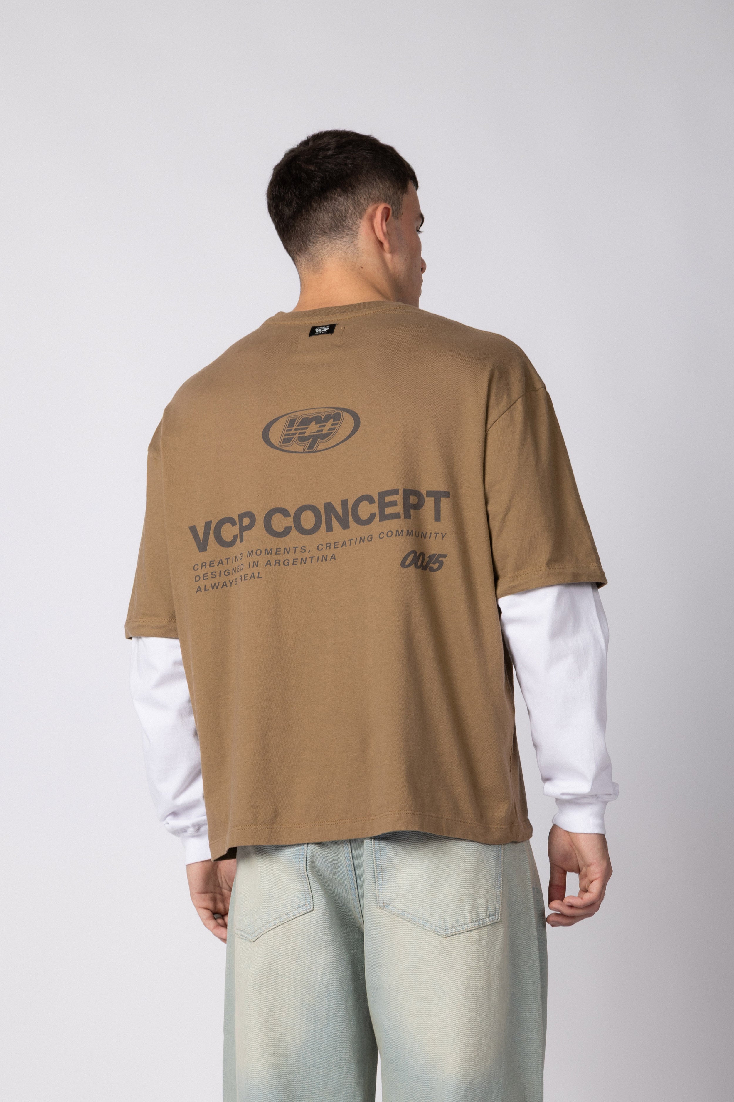 Remera Manga Larga DBLE Create Moka