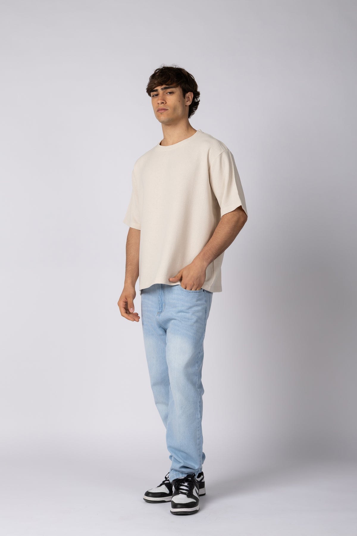 Remera Over Lino Rivo Crudo