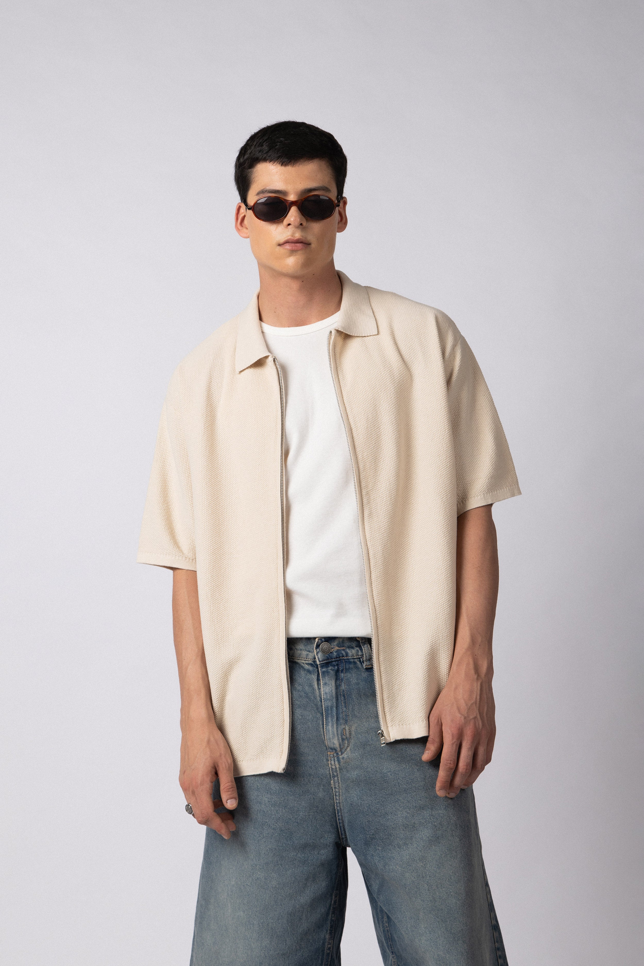 Chomba Tejida Rover Crudo (c/ cierre)