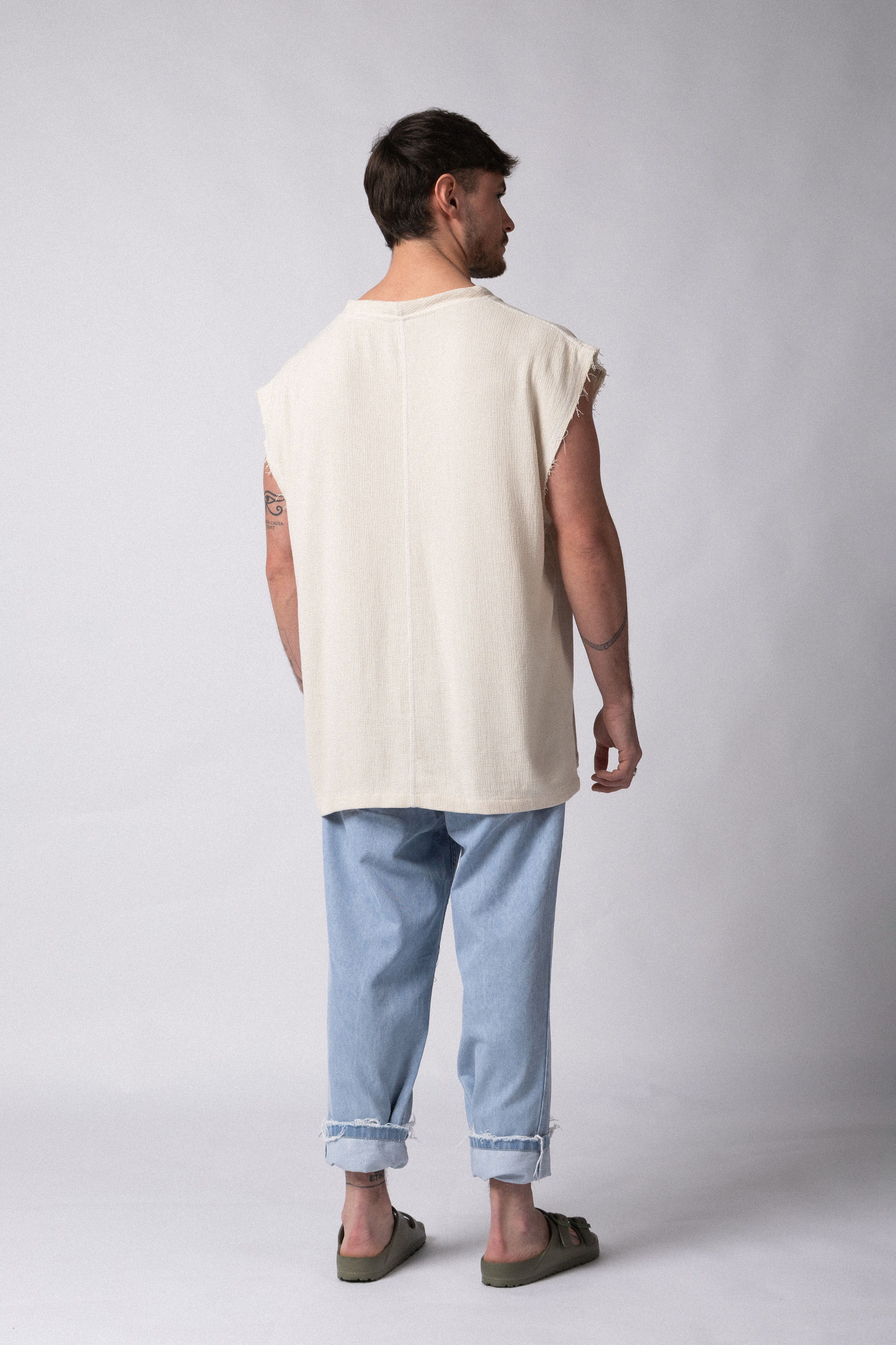 Musculosa Sudadera Tejida Dandy Crudo