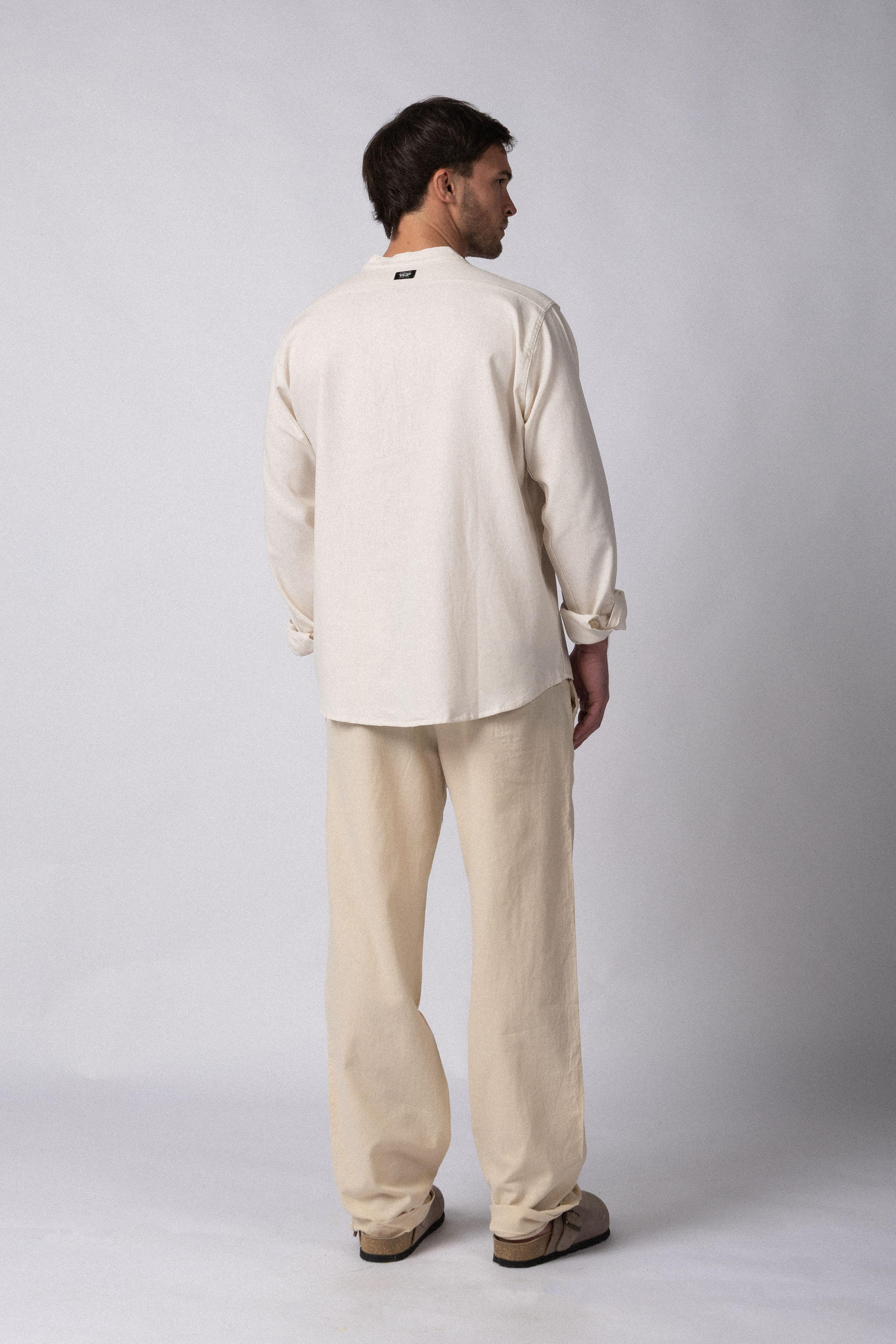 Camisa Manga Larga Mao Lino Deko Crudo