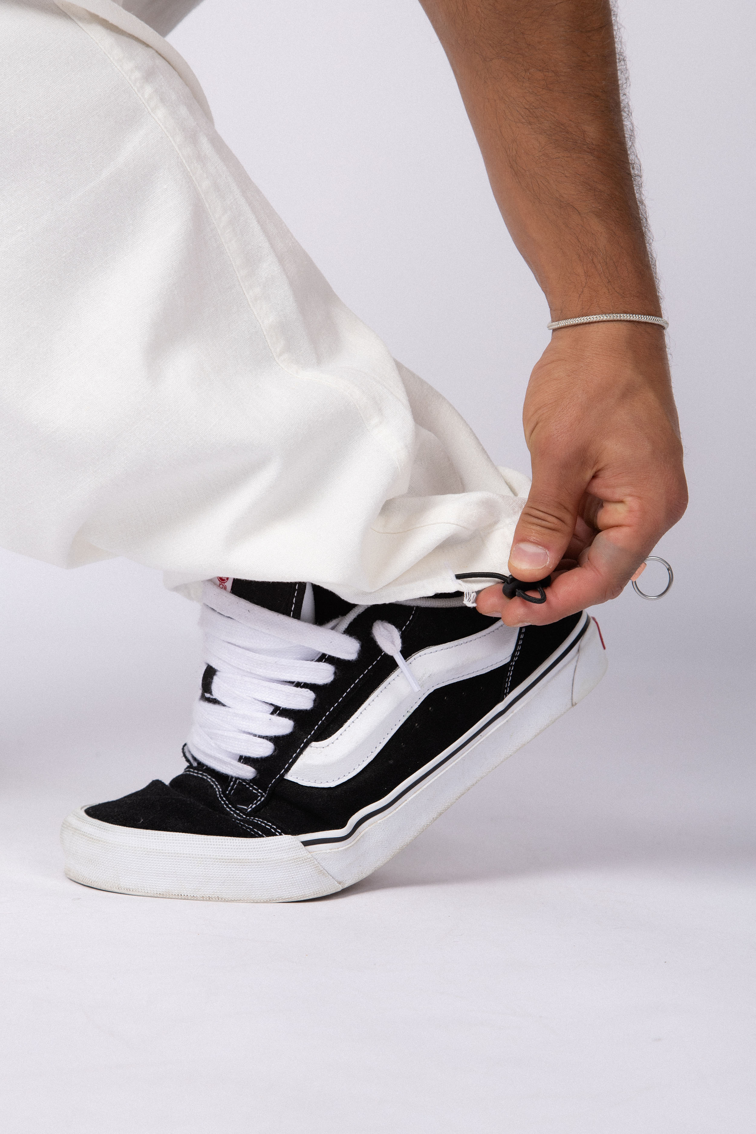 Pantalon Cargo Lino Taro Crudo